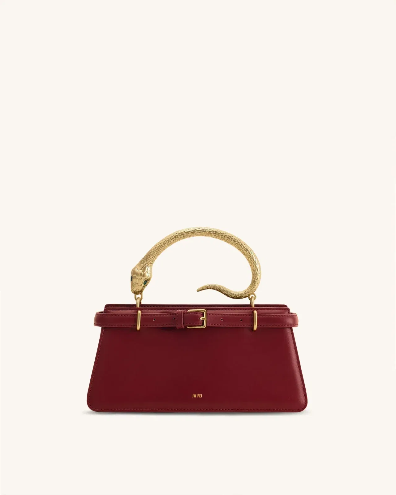 Elena Snake Handle Top Handle Bag - Matcha Green