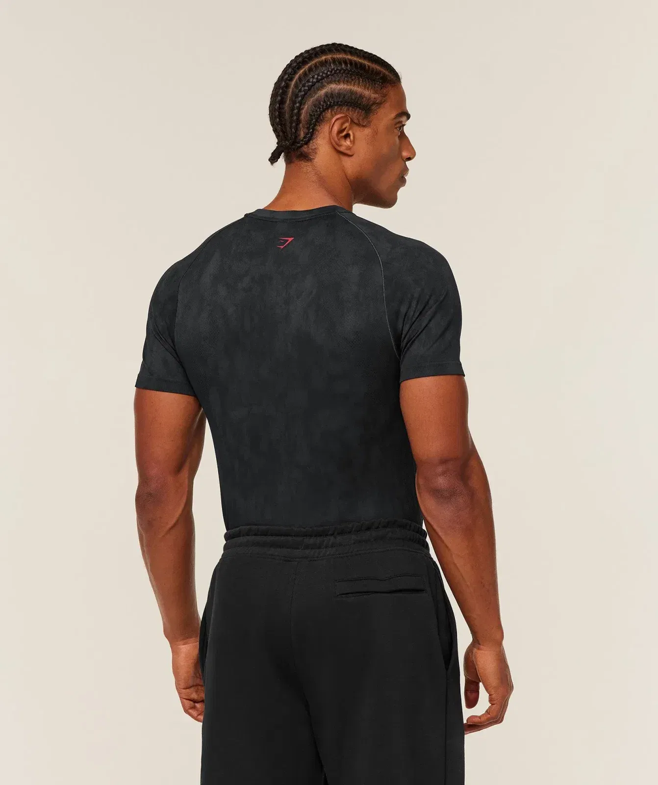 Gymshark Grunge Seamless T-Shirt - Black/Onyx Grey