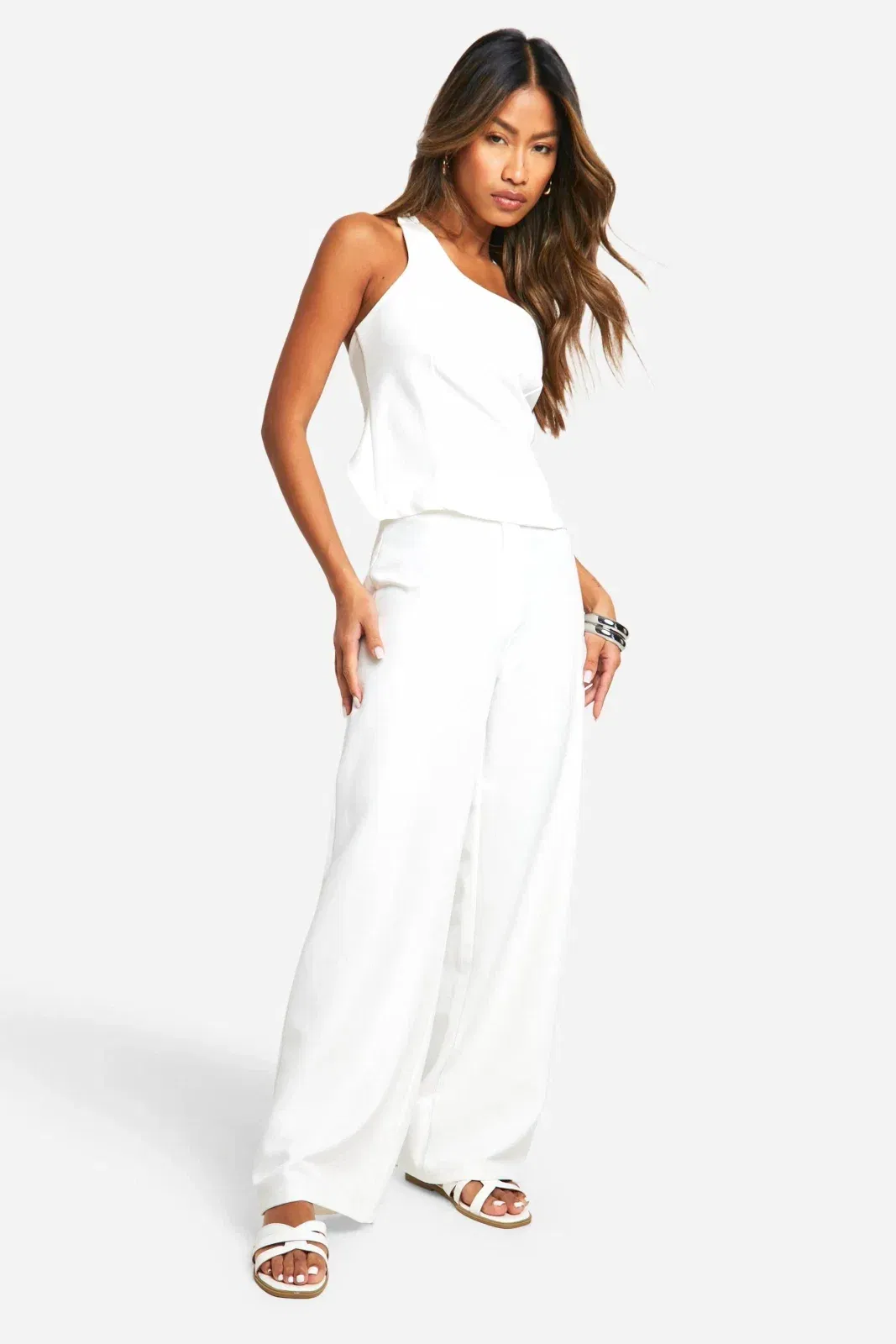 One Shoulder Woven Top