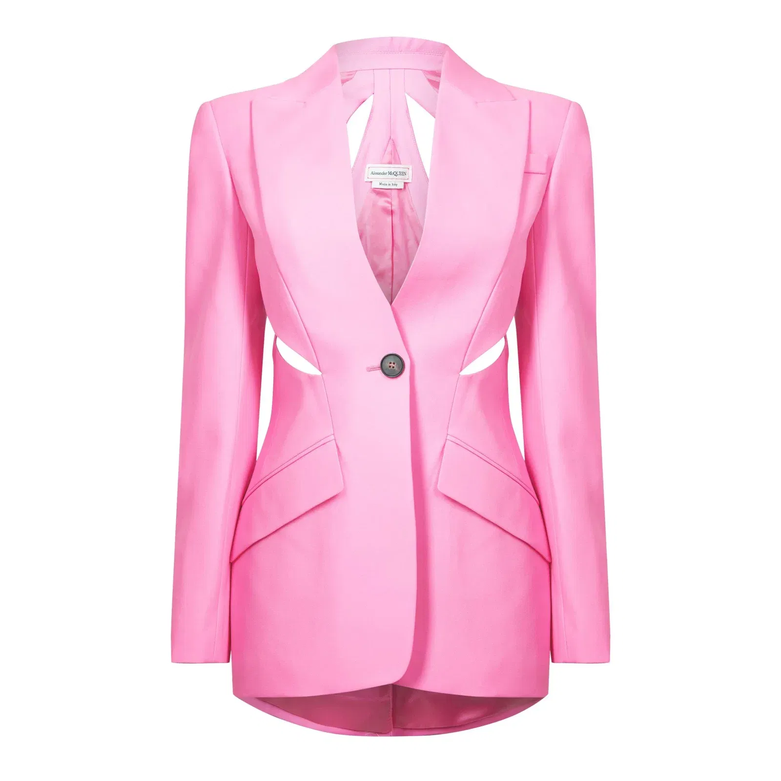 Slashed Single-Breasted Wool Long Sleeve Blazer