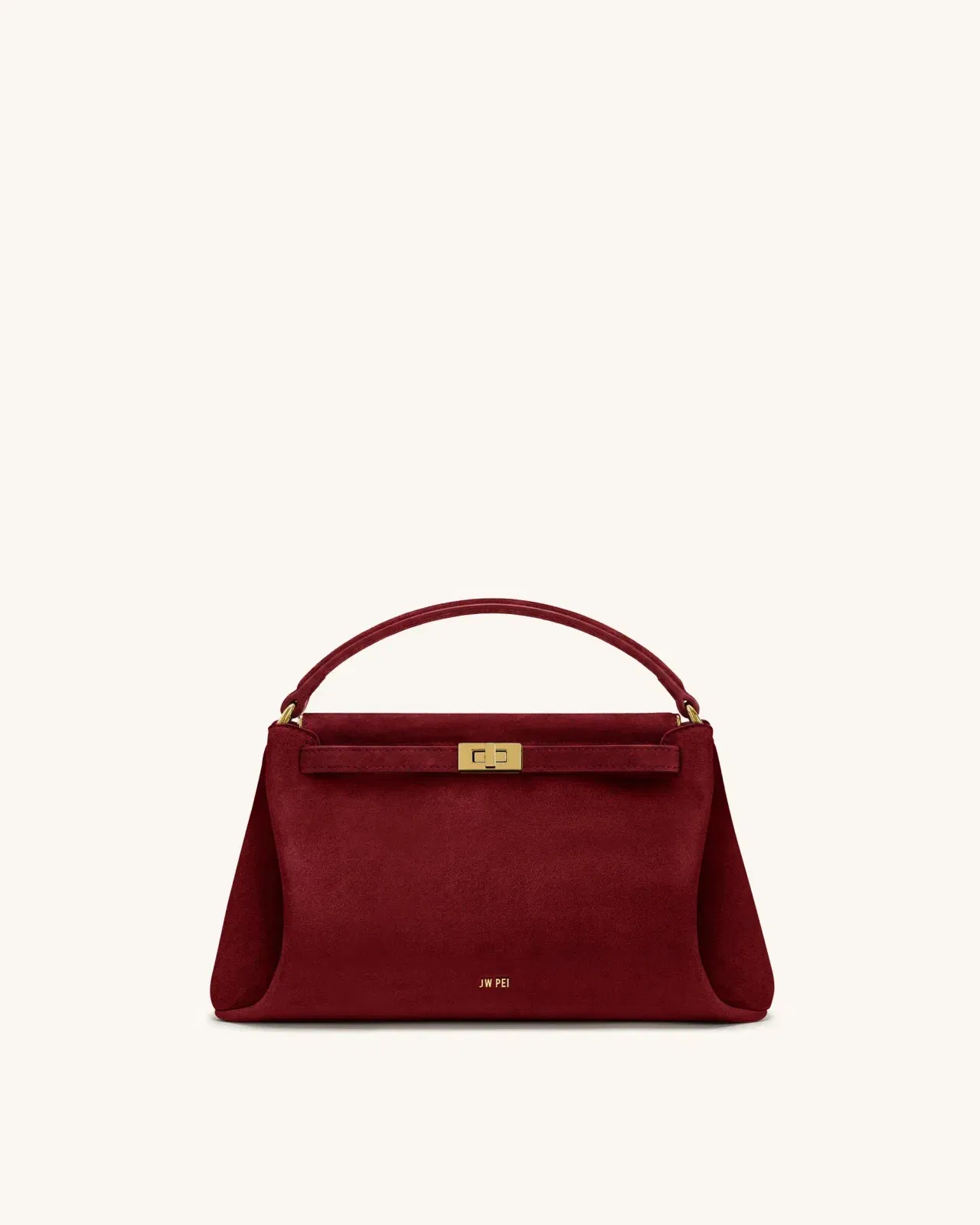 Carmen Faux Suede Top Handle Bag - Brown