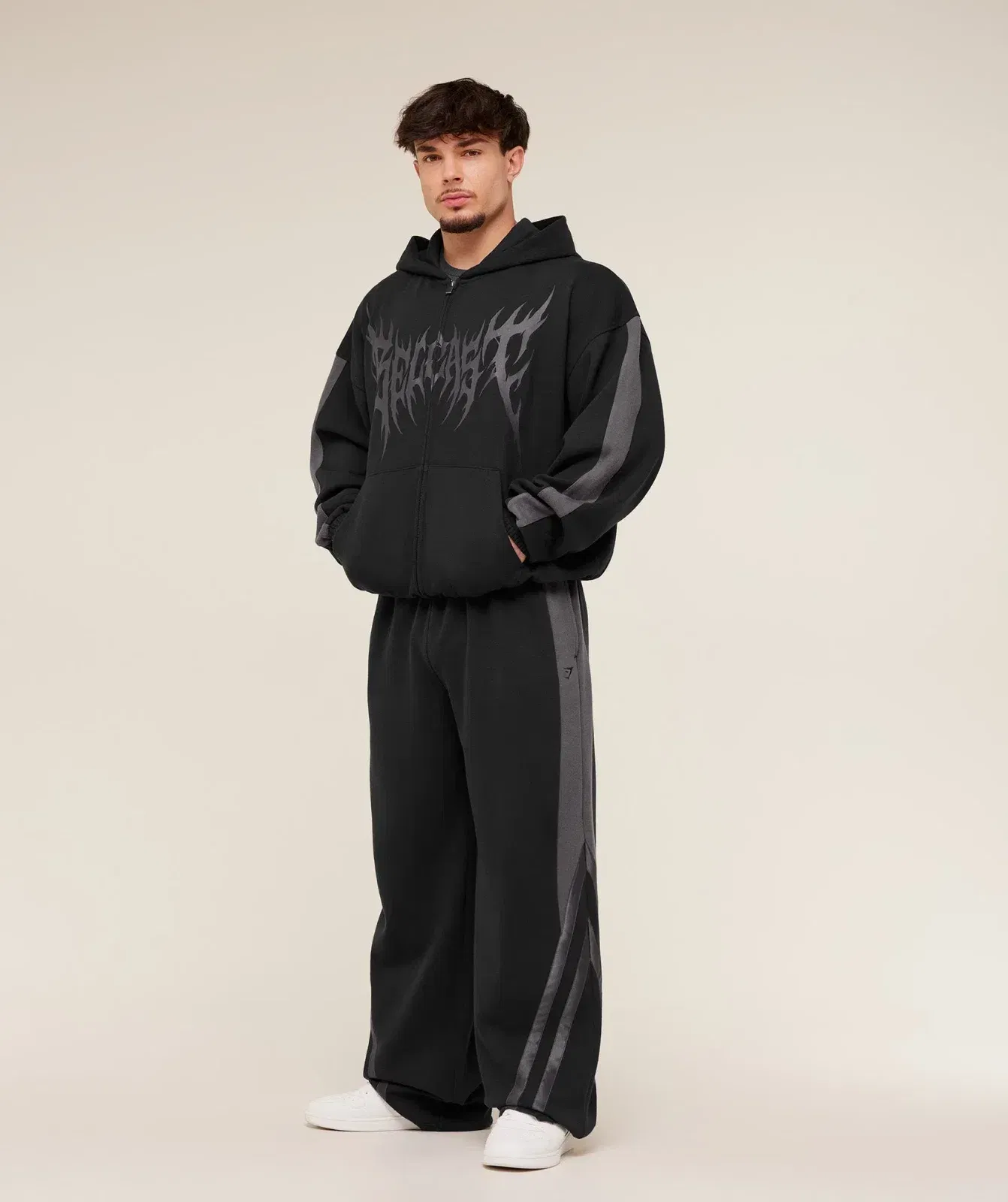Gymshark x Carlos Belcast Zip Up Hoodie - GS Black