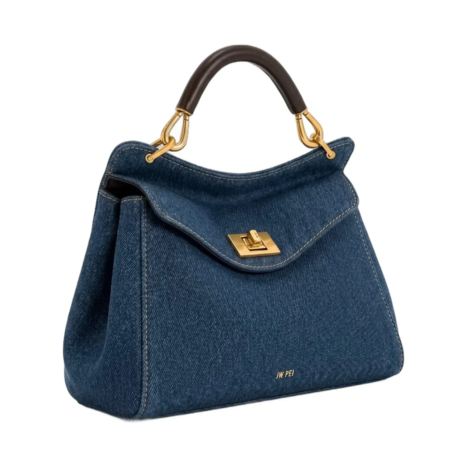 Lucia Classic Handbag - Blue Denim