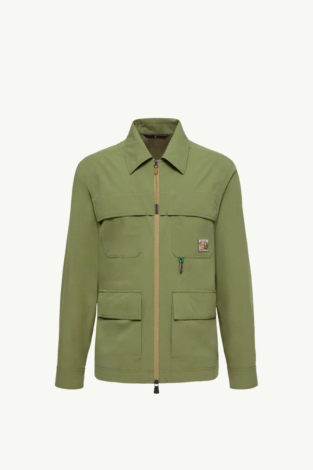 Moncler Taffeta Shirt Jacket Olive Green Olive Green