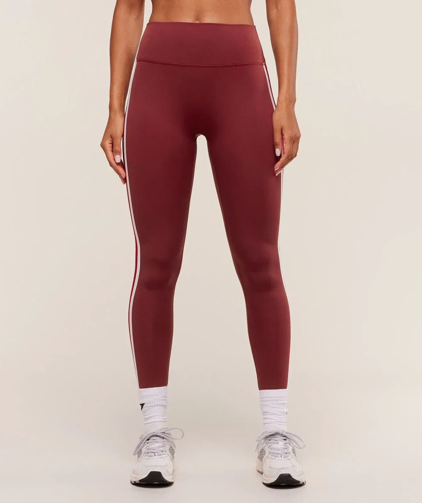 Women's Gymshark Piping Leggings Sets Red