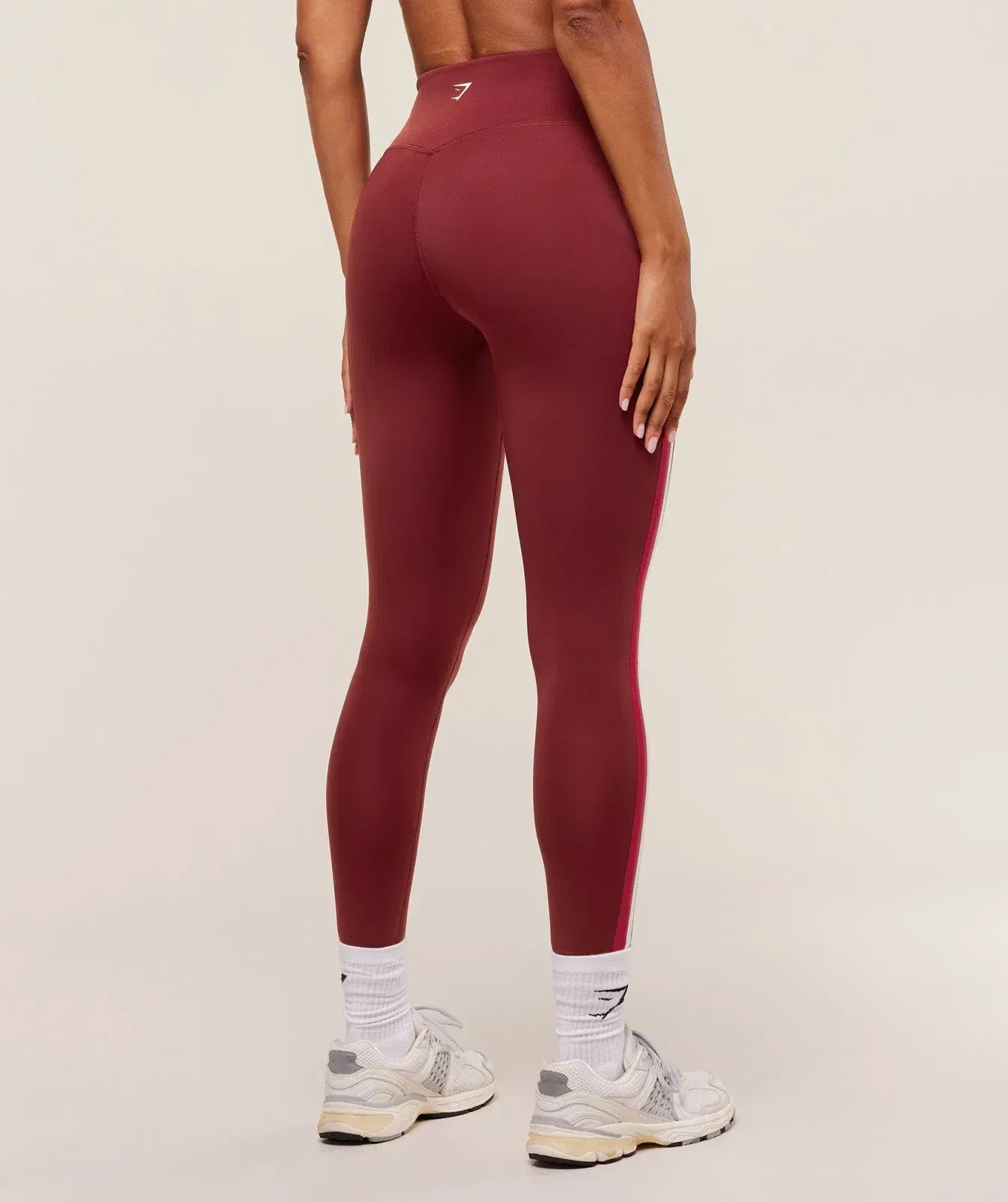 Women's Gymshark Piping Leggings Sets Red