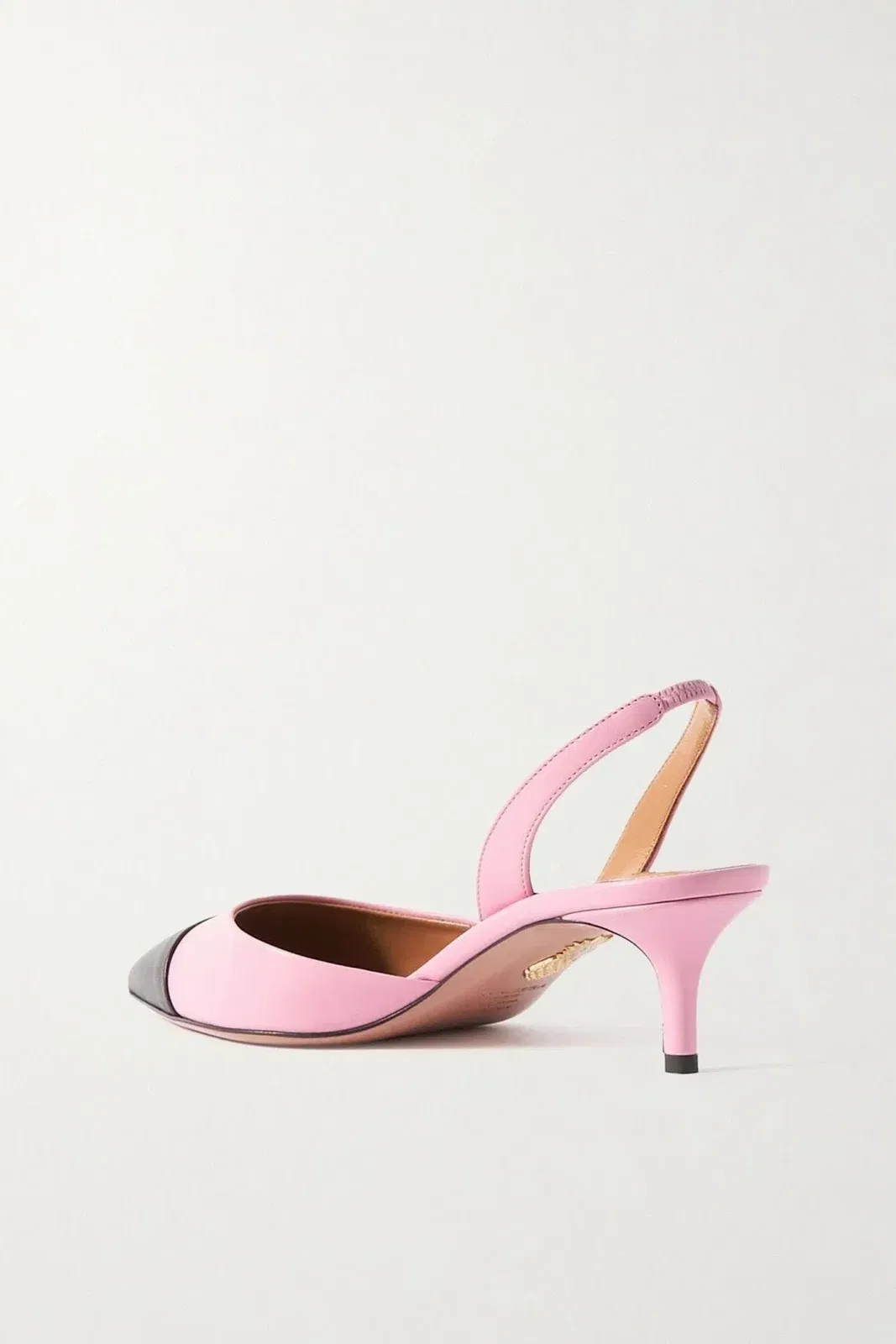 Aquazzura Milanese 50 Leather Slingback Pumps Baby Pink Women's