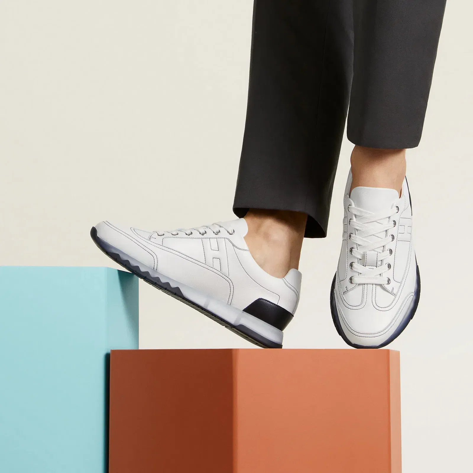 Hermes Trail Sneaker Blanc