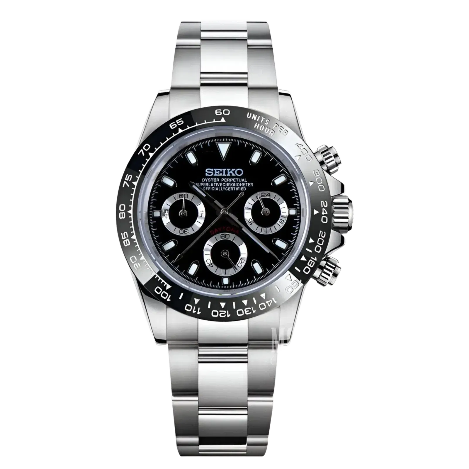 Seiko Mod Daytona black Panda