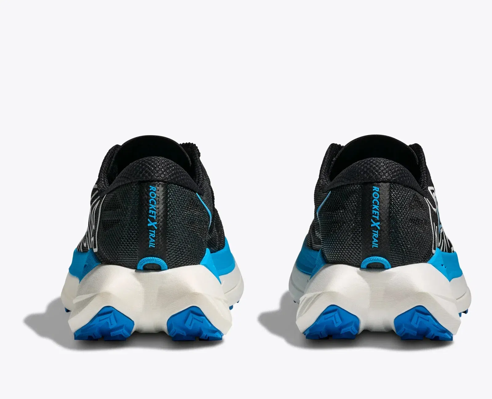 Hoka Women'S Rocket X Trail Black Skyward Blue