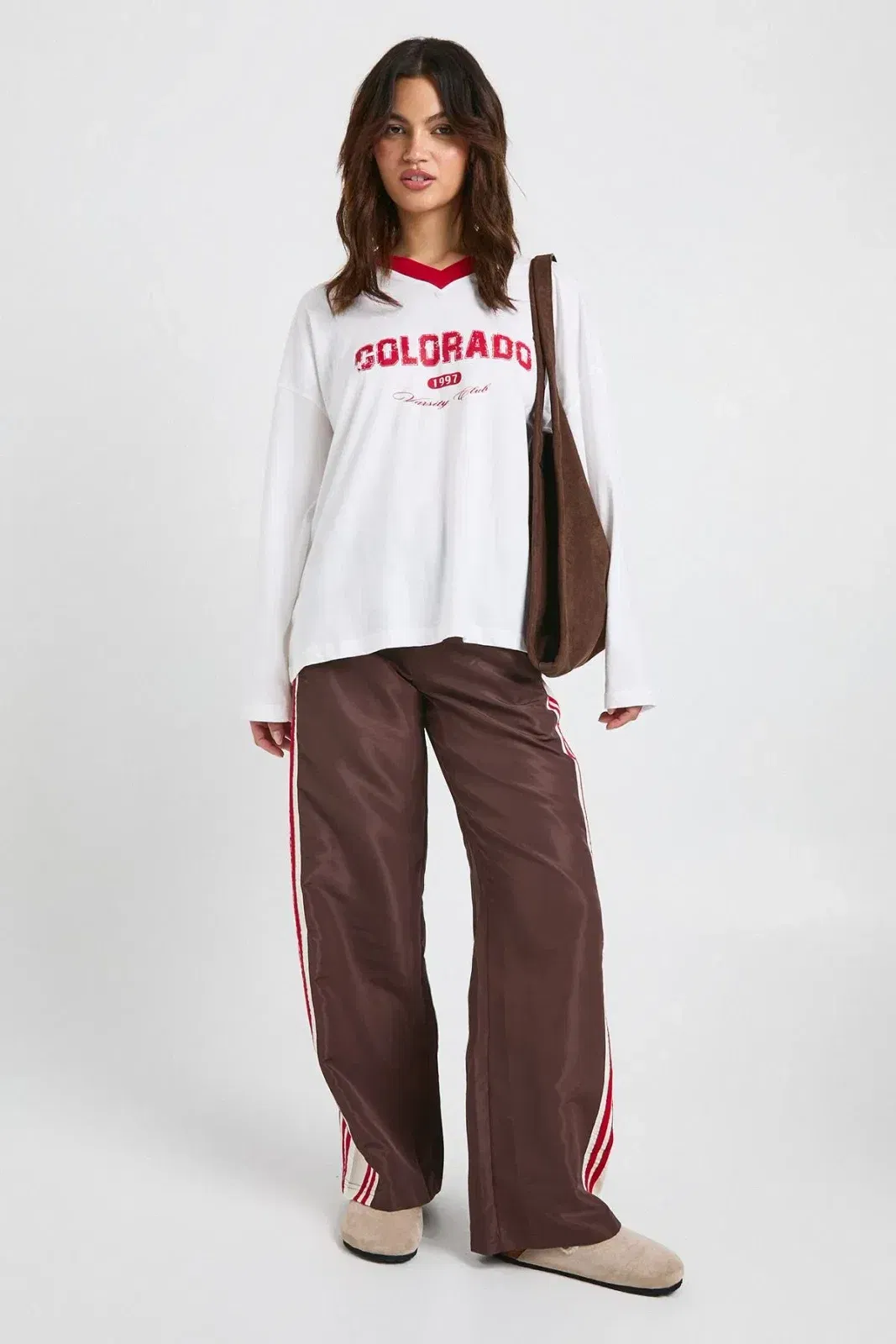 Colorado Contrast Binding Long Sleeve Top
