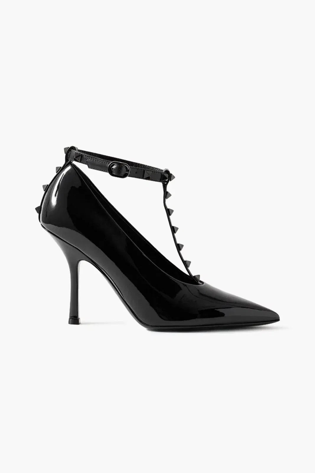Valentino Garavani Rockstud Patent-Leather Pumps Black Women's