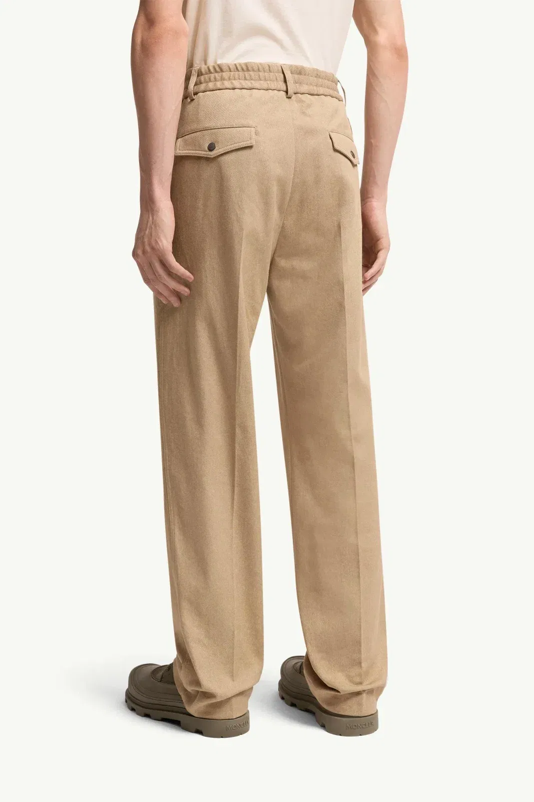 Moncler Tailored Cotton Pants Beige Beige