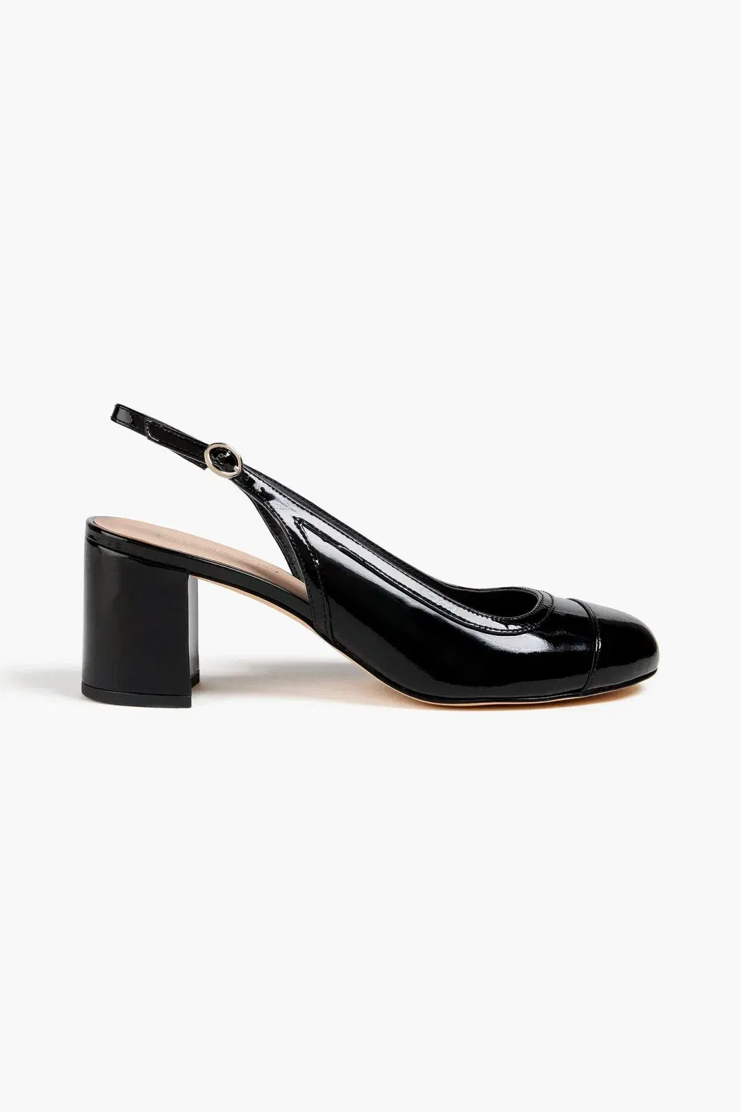 Stuart Weitzman Celina 60 Patent-Leather Slingback Pumps Black Women's