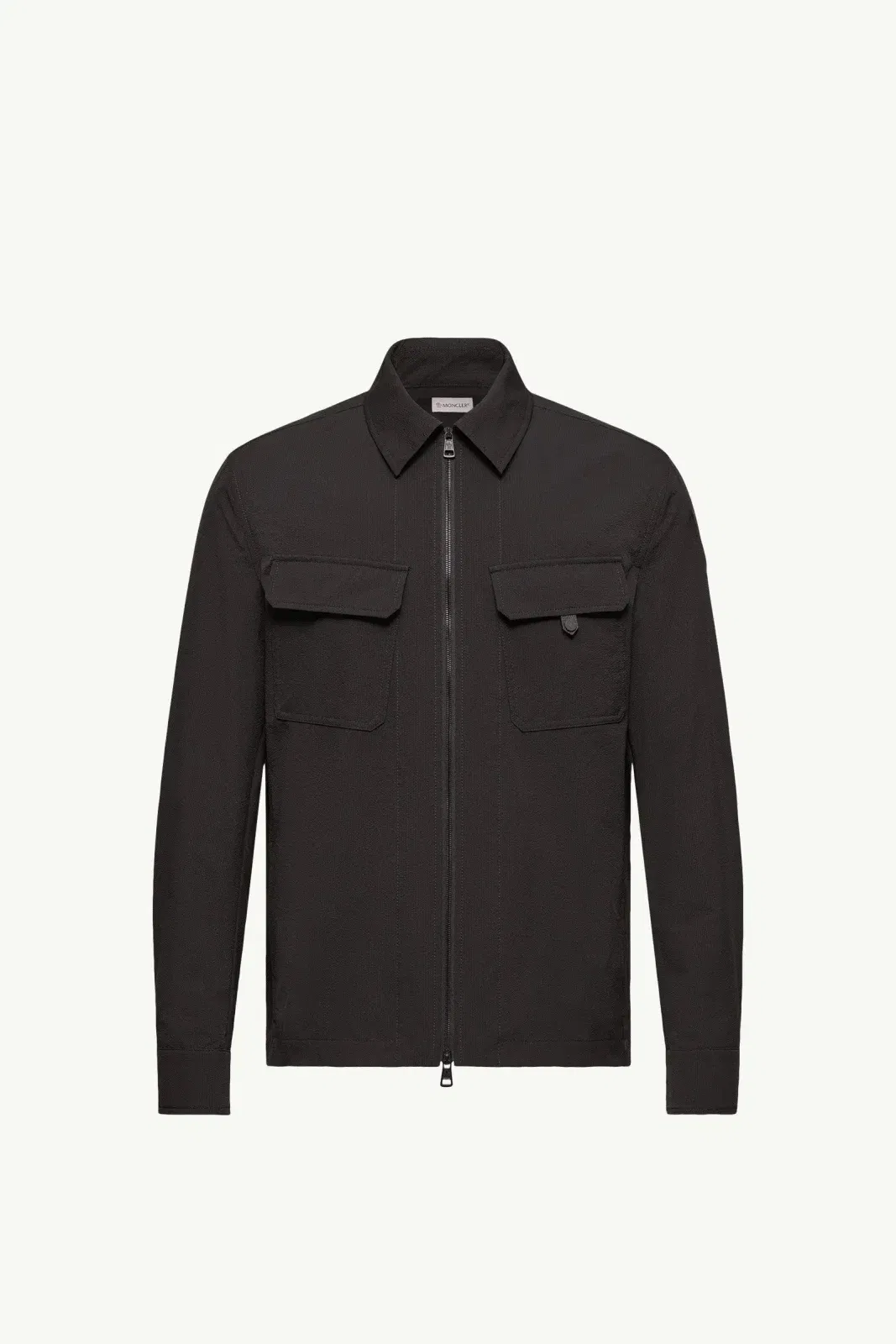 Moncler Seersucker Shirt Jacket Black Black