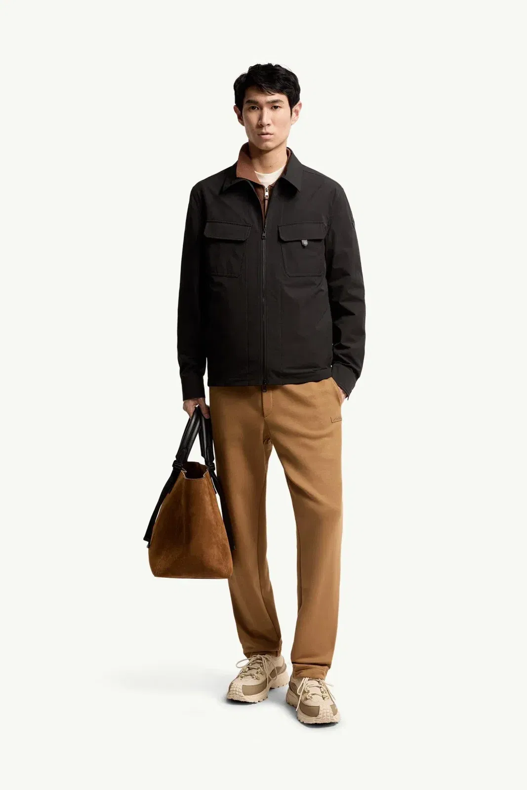 Moncler Seersucker Shirt Jacket Black Black