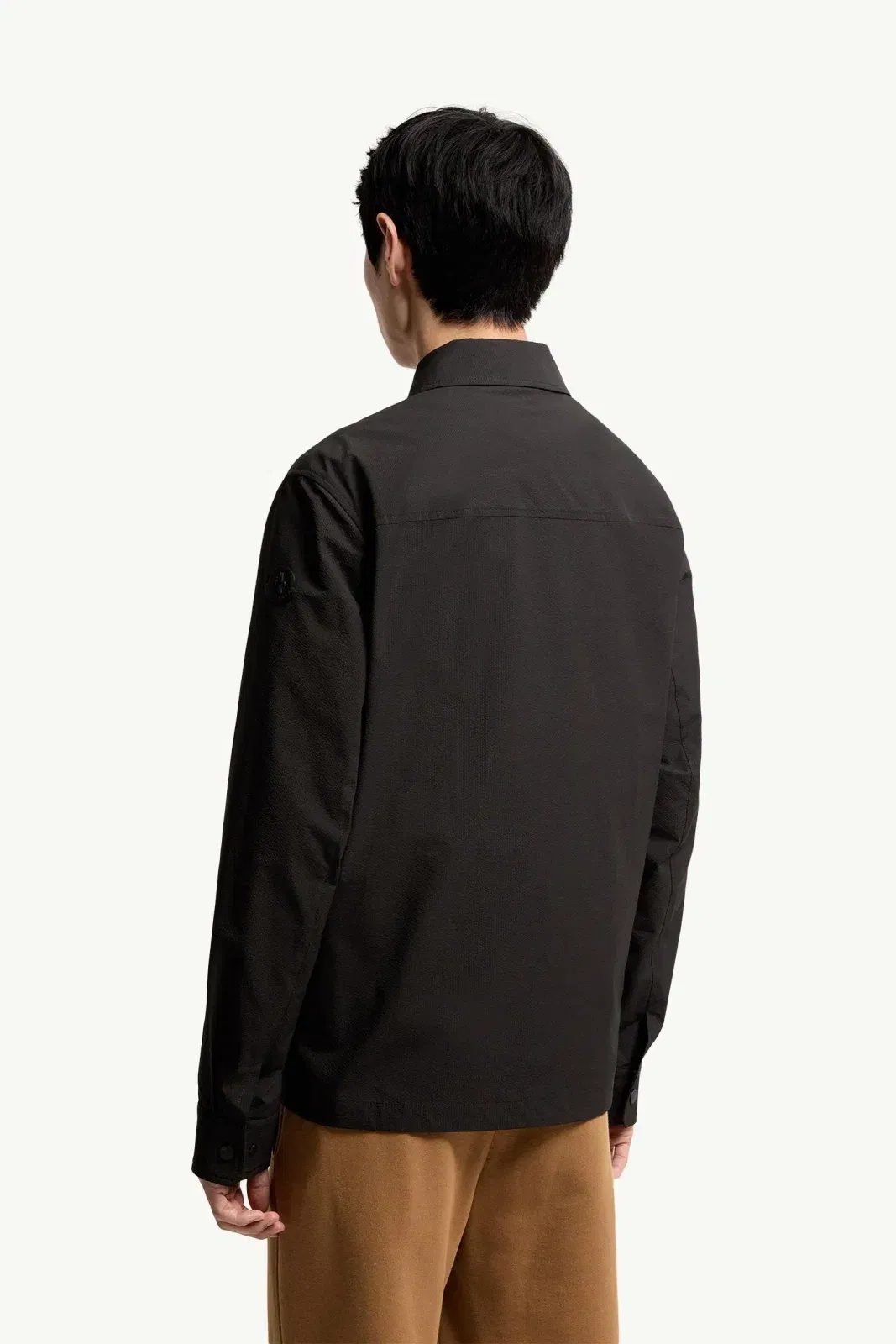 Moncler Seersucker Shirt Jacket Black Black