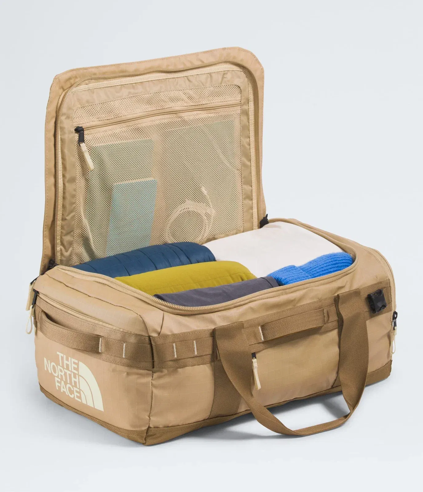 The North Face Base Camp™ Voyager Duffel—42L Khaki Stone-Utility Brown-Desert Stone