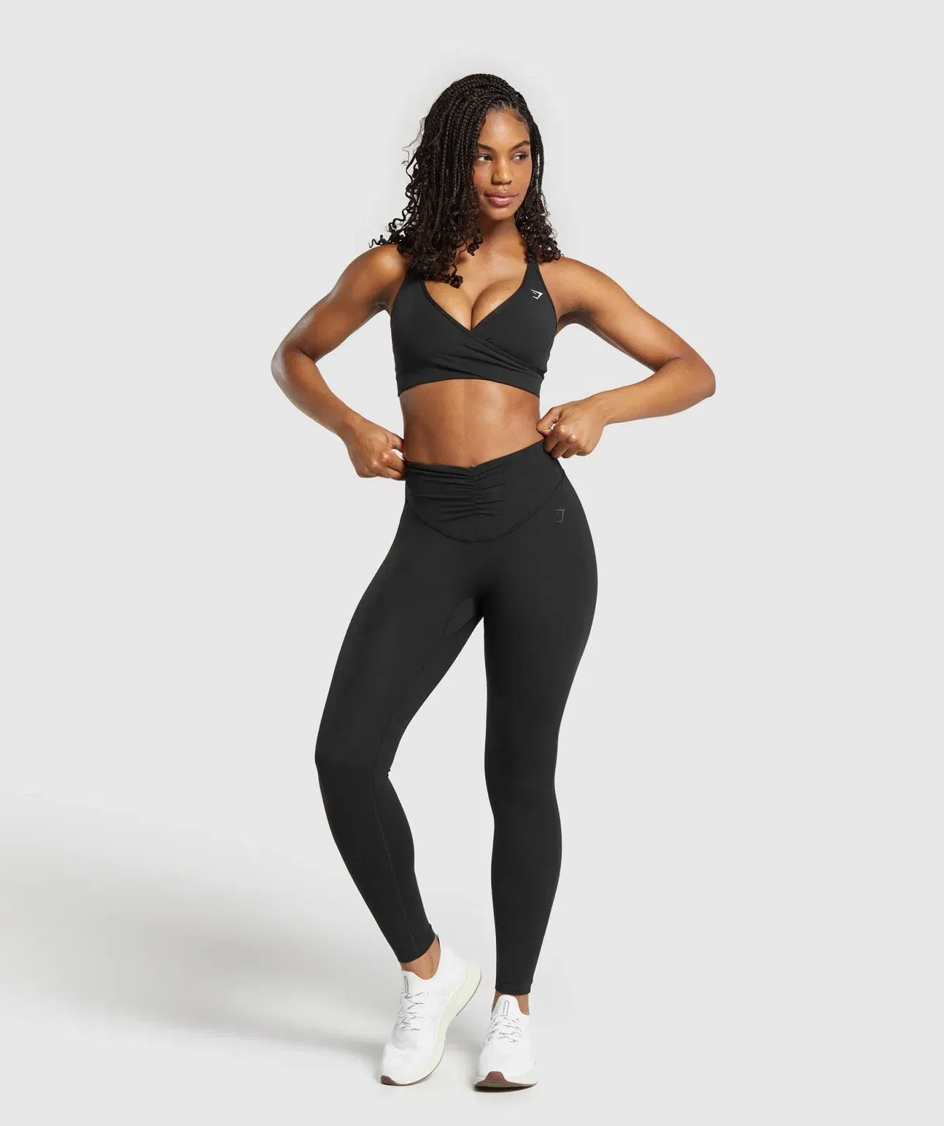 Women's Gymshark Wrap Sports Bra Black