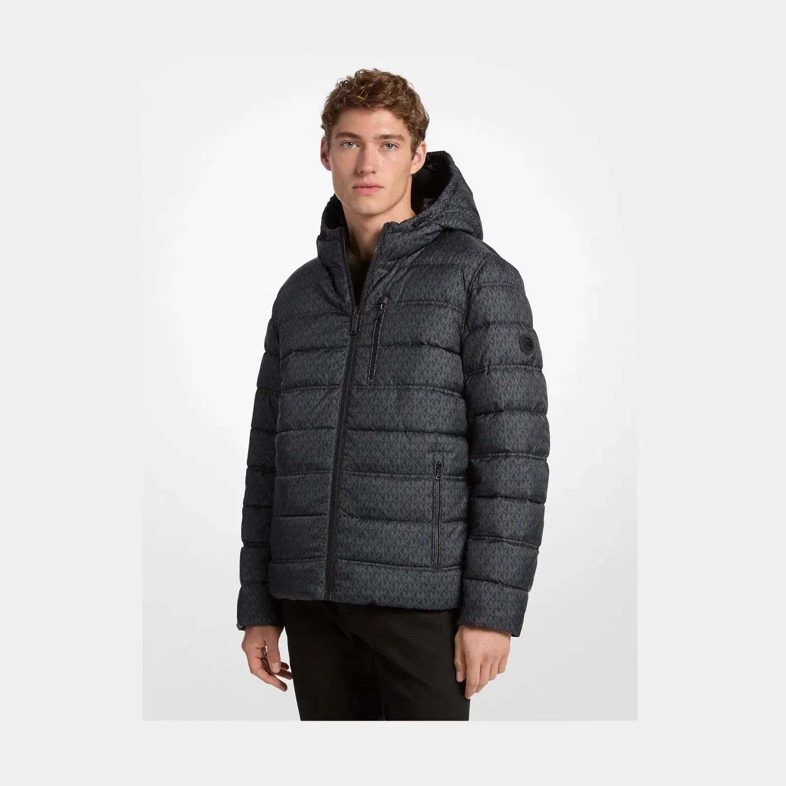 Michael Kors Signature Logo Reversible Jacket Black