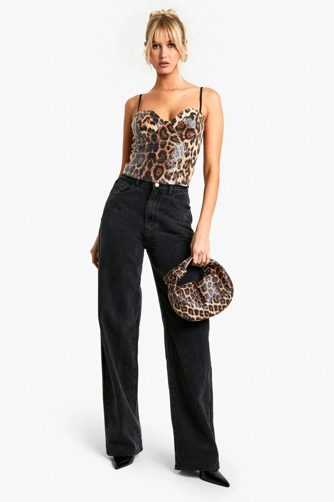 Leopard Sequin Corset