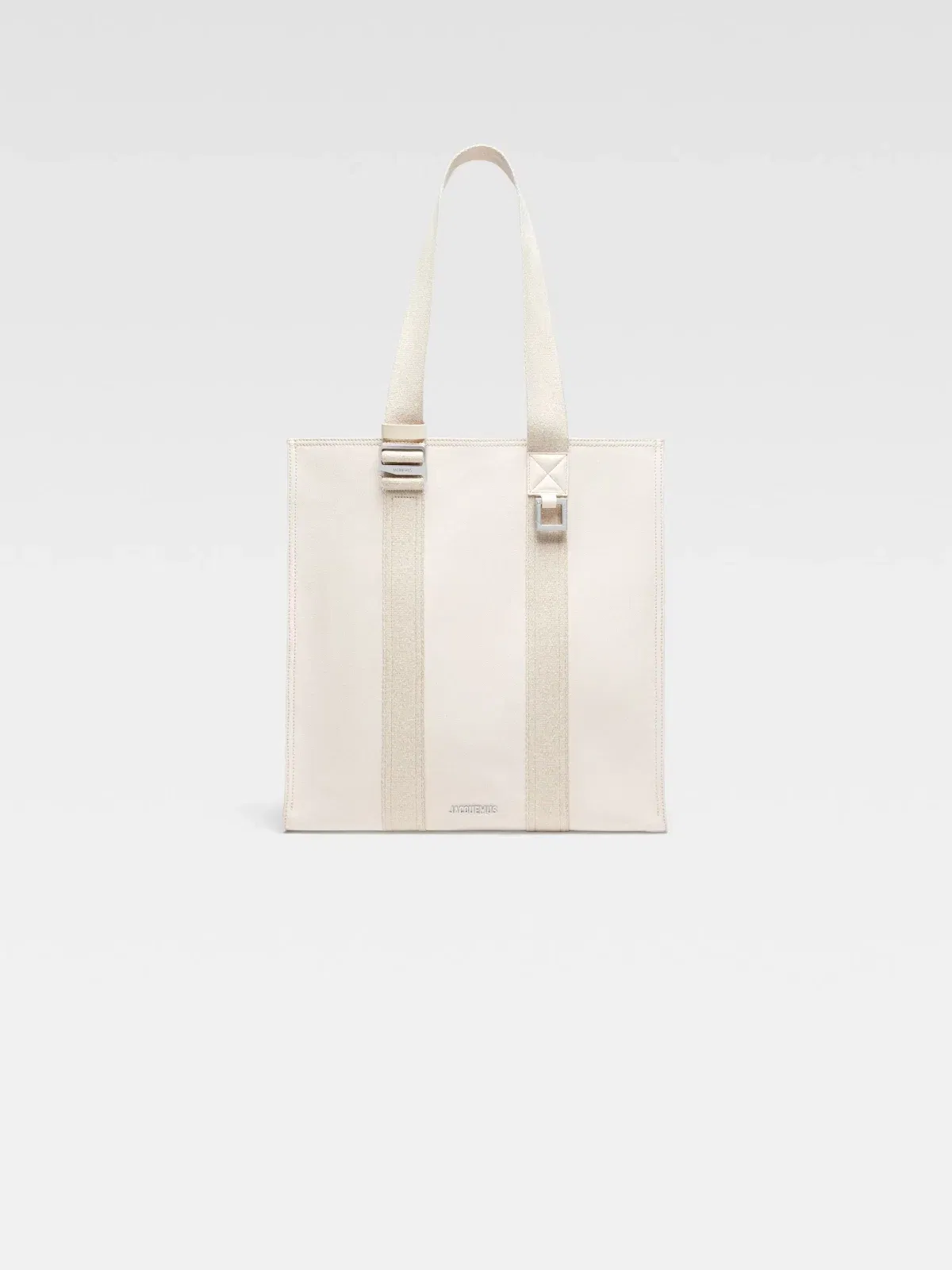 Jacquemus The Cuerda Shopper Bag Cotton Canvas And Leather Tote Bag Off-White
