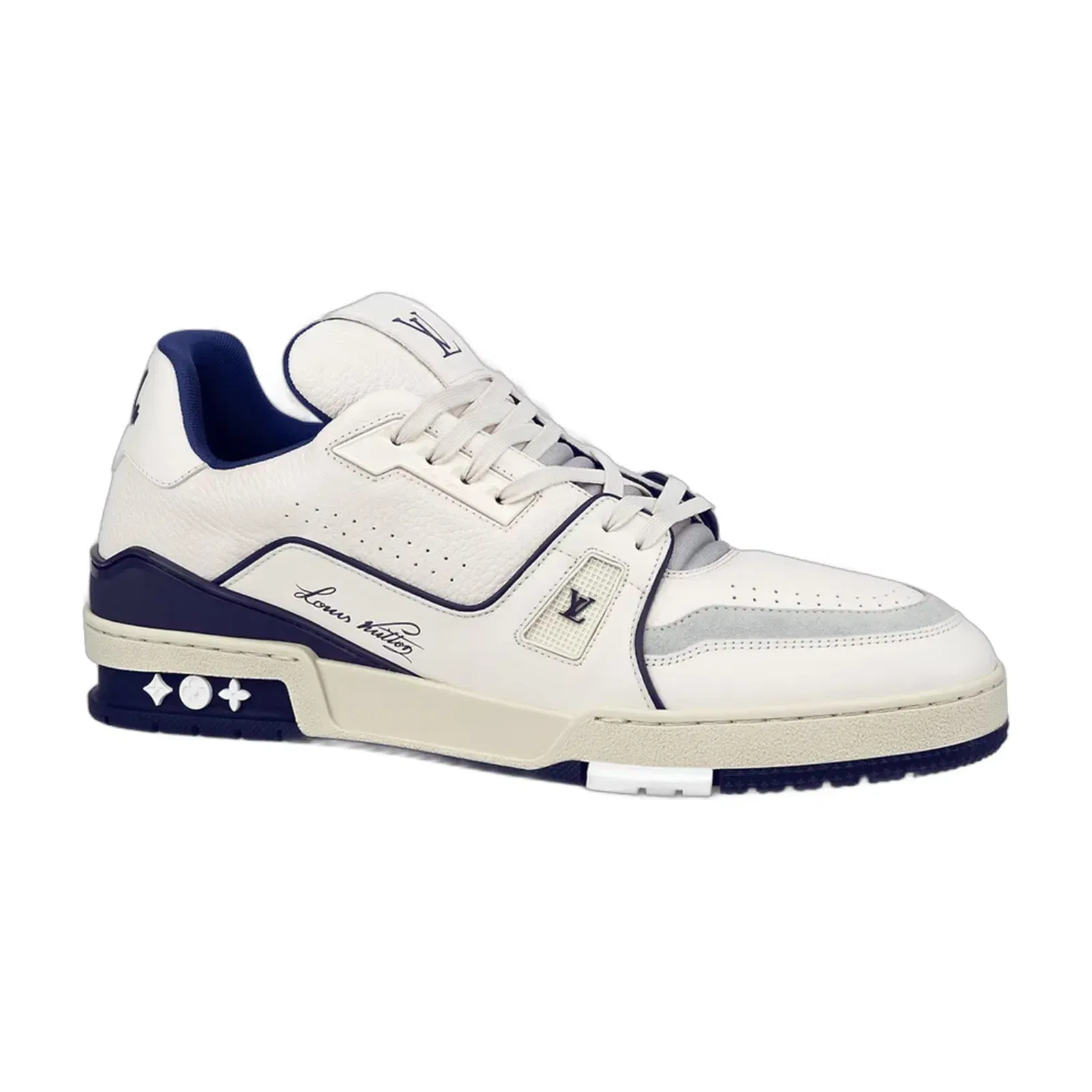 Louis Vuitton Trainer Low #54 Signature - White Marine
