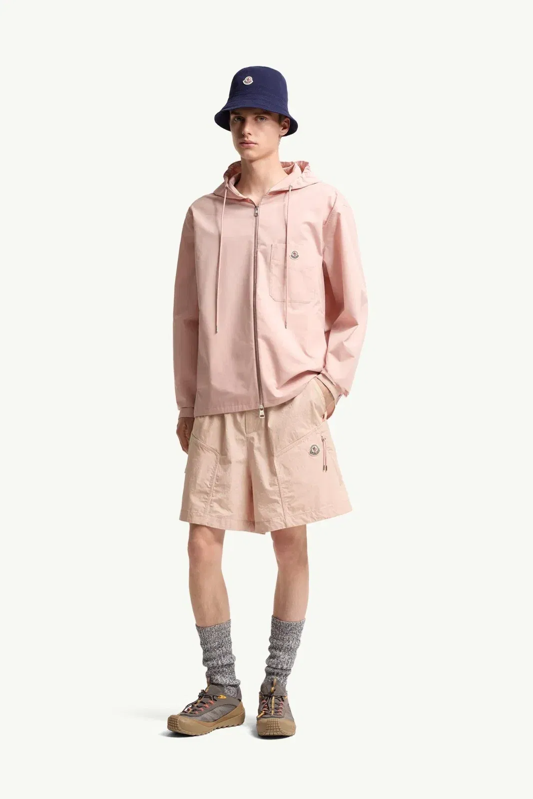Moncler Cotton Blend Poplin Shirt Jacket Pink Pink