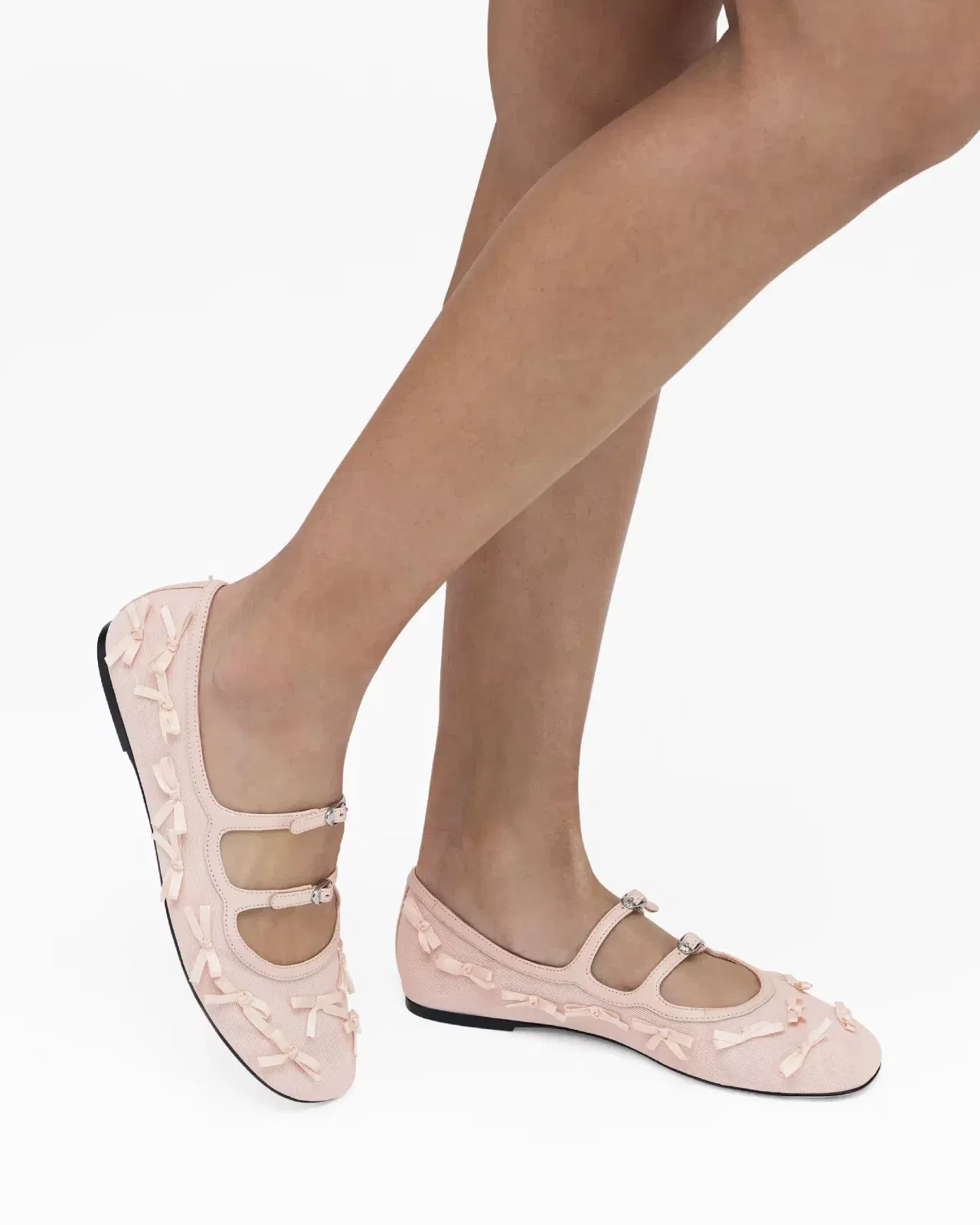 Marc Jacobs The Bow Mesh Kiki Ballerina Beige