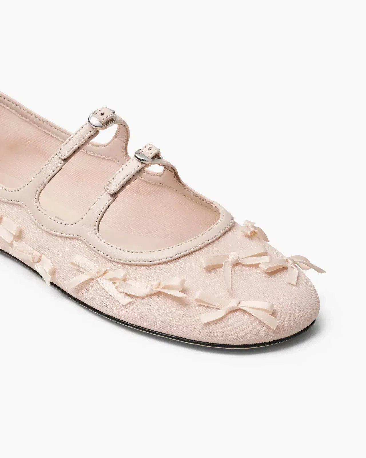 Marc Jacobs The Bow Mesh Kiki Ballerina Beige