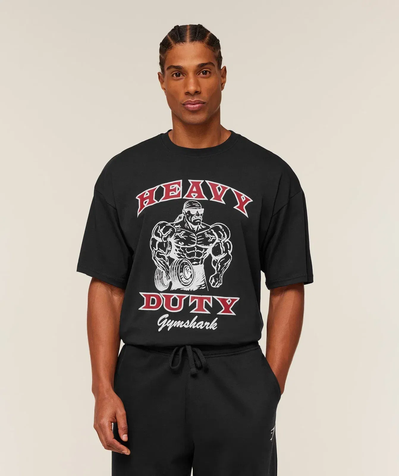 Gymshark Heavy Duty Bro Graphic T-Shirt - GS Black