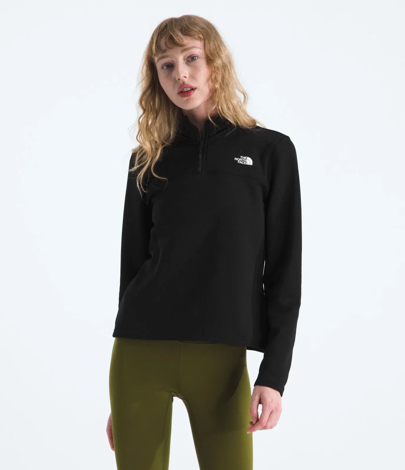 The North Face Women’s Cedar Trail Grid Fleece ¼-Zip Jacket TNF Black