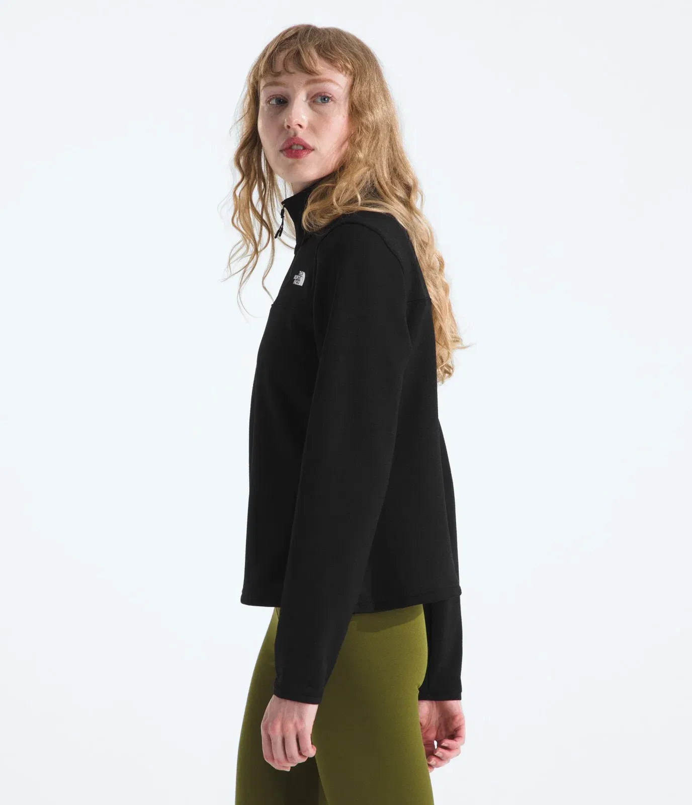 The North Face Women’s Cedar Trail Grid Fleece ¼-Zip Jacket TNF Black