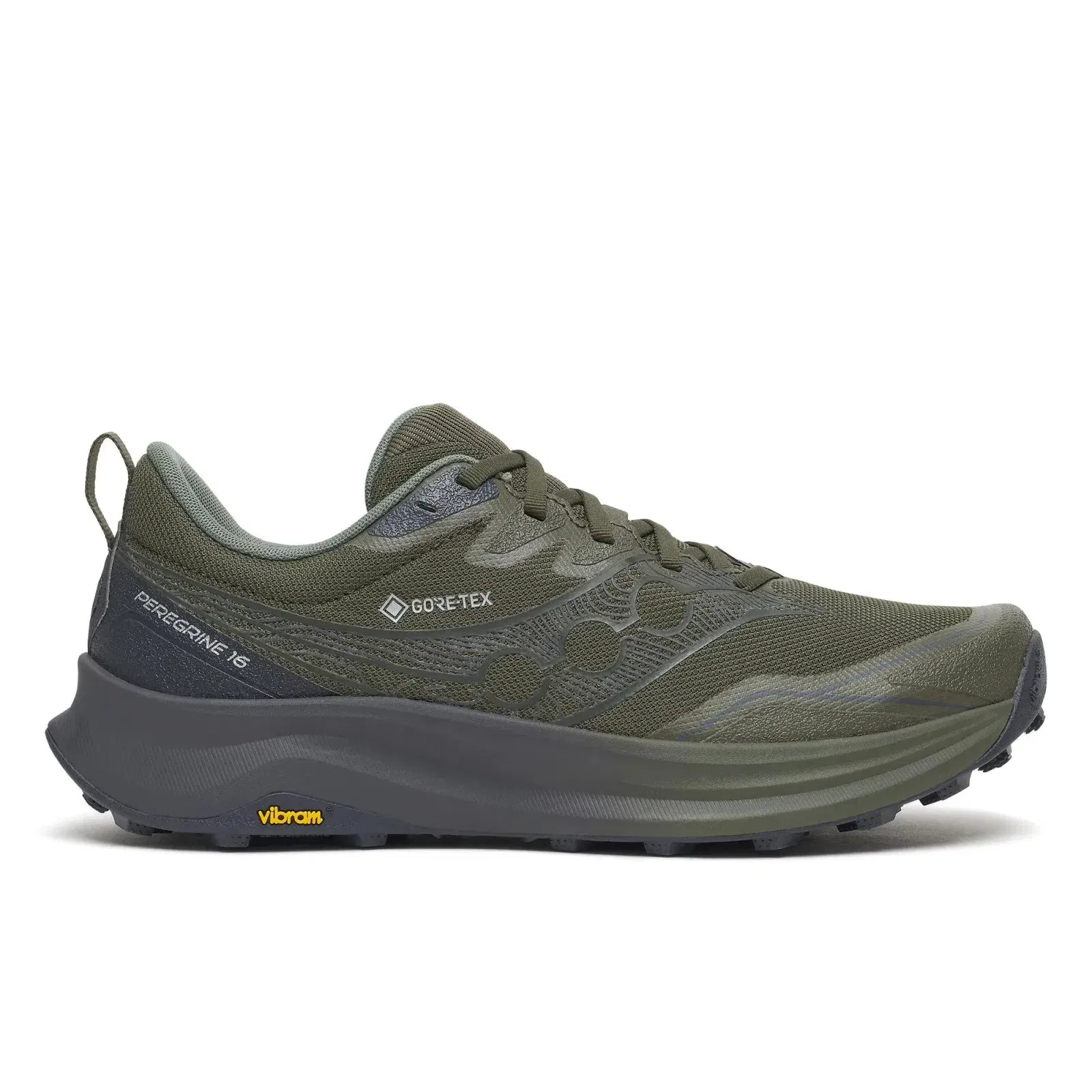 Saucony Men's Peregrine 16 GTX Fatigue | Ebony