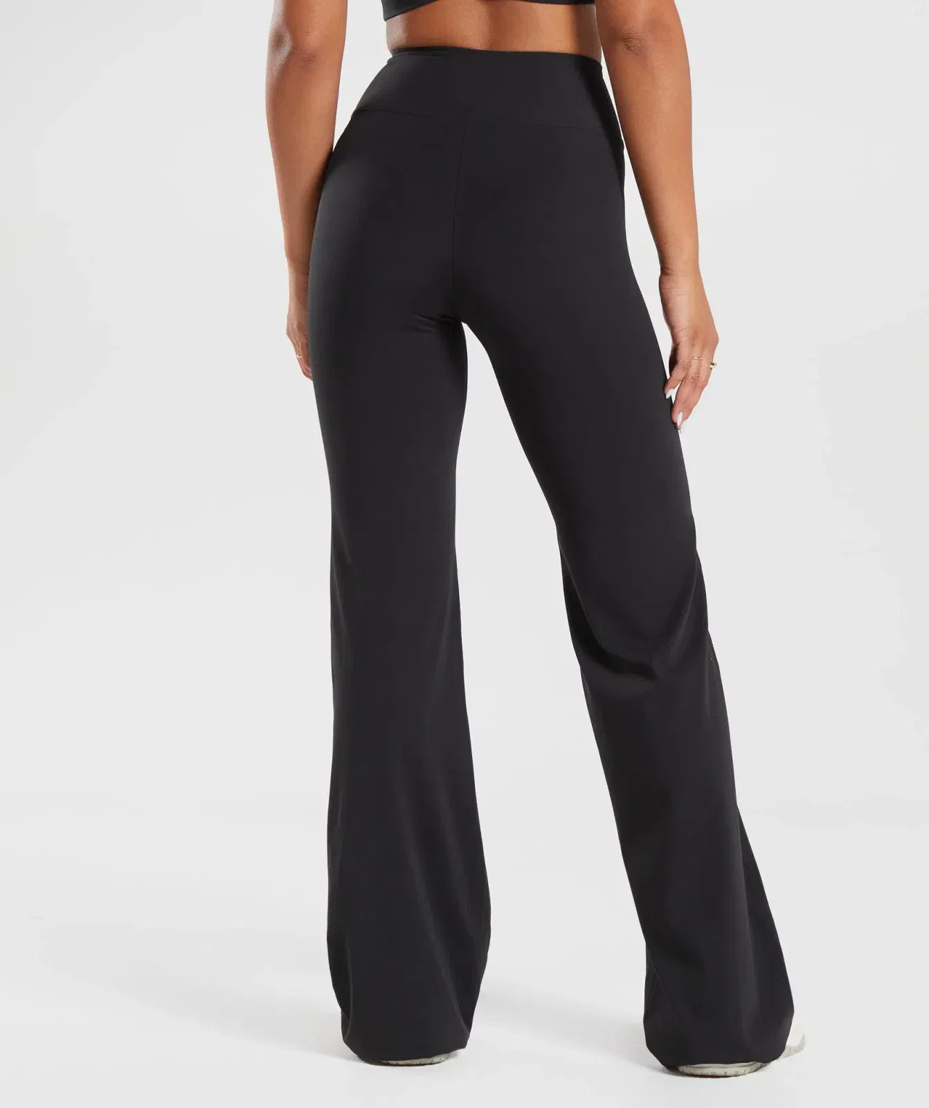 Women's Gymshark Crossover Tall Flared Leggings Black