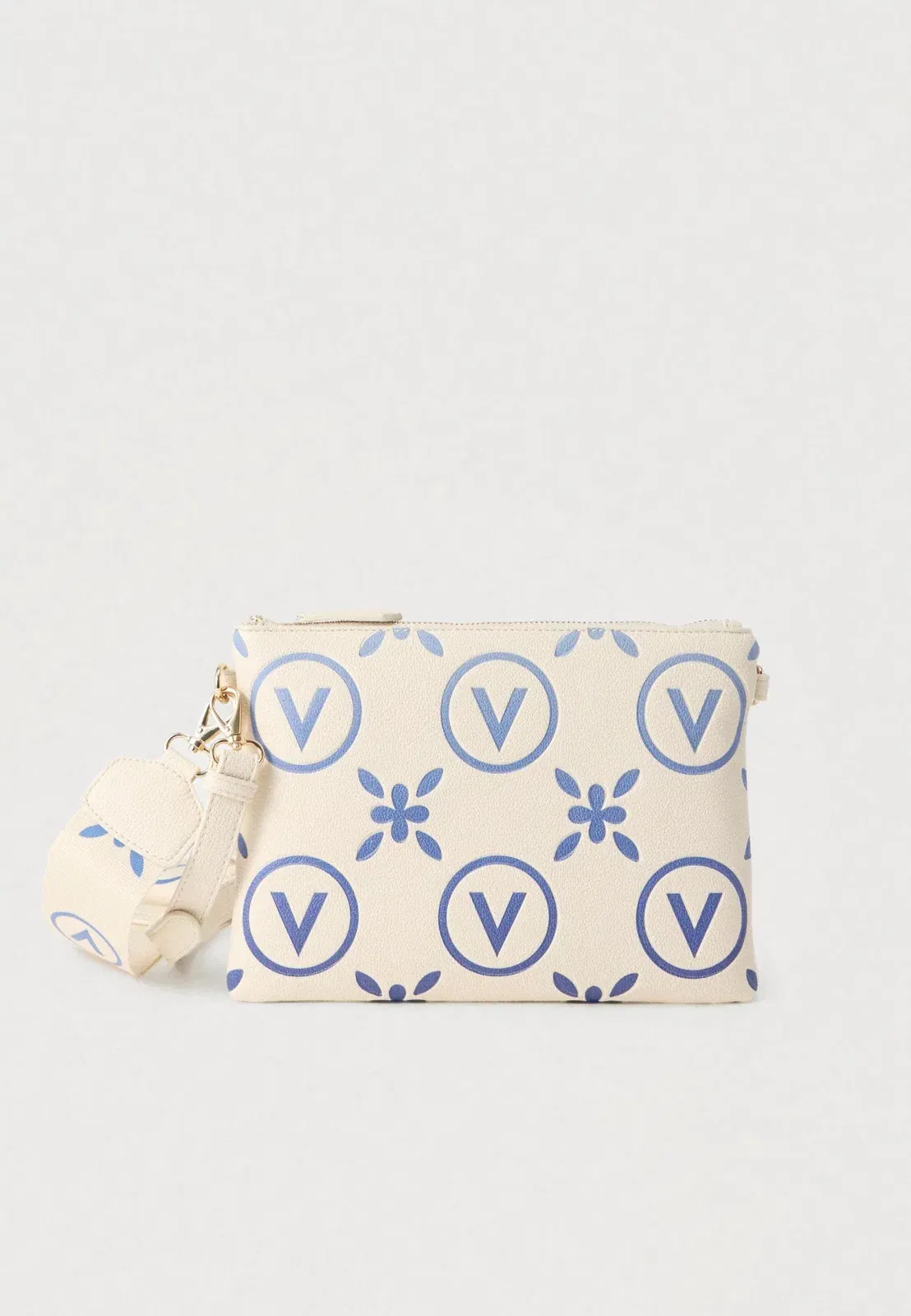 Valentino Bags Samba Re Print - Cross Body Bag - Ecru/Bluette