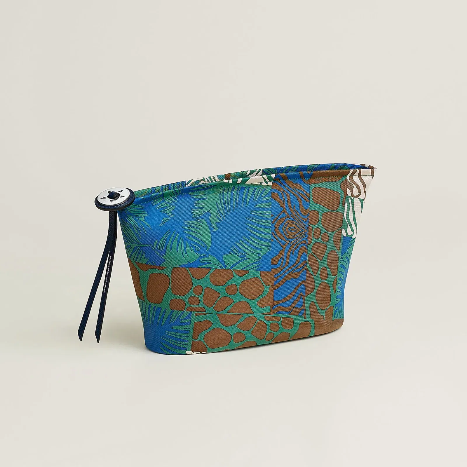 Hermes Silky Pouch 27 Bleu Zellige