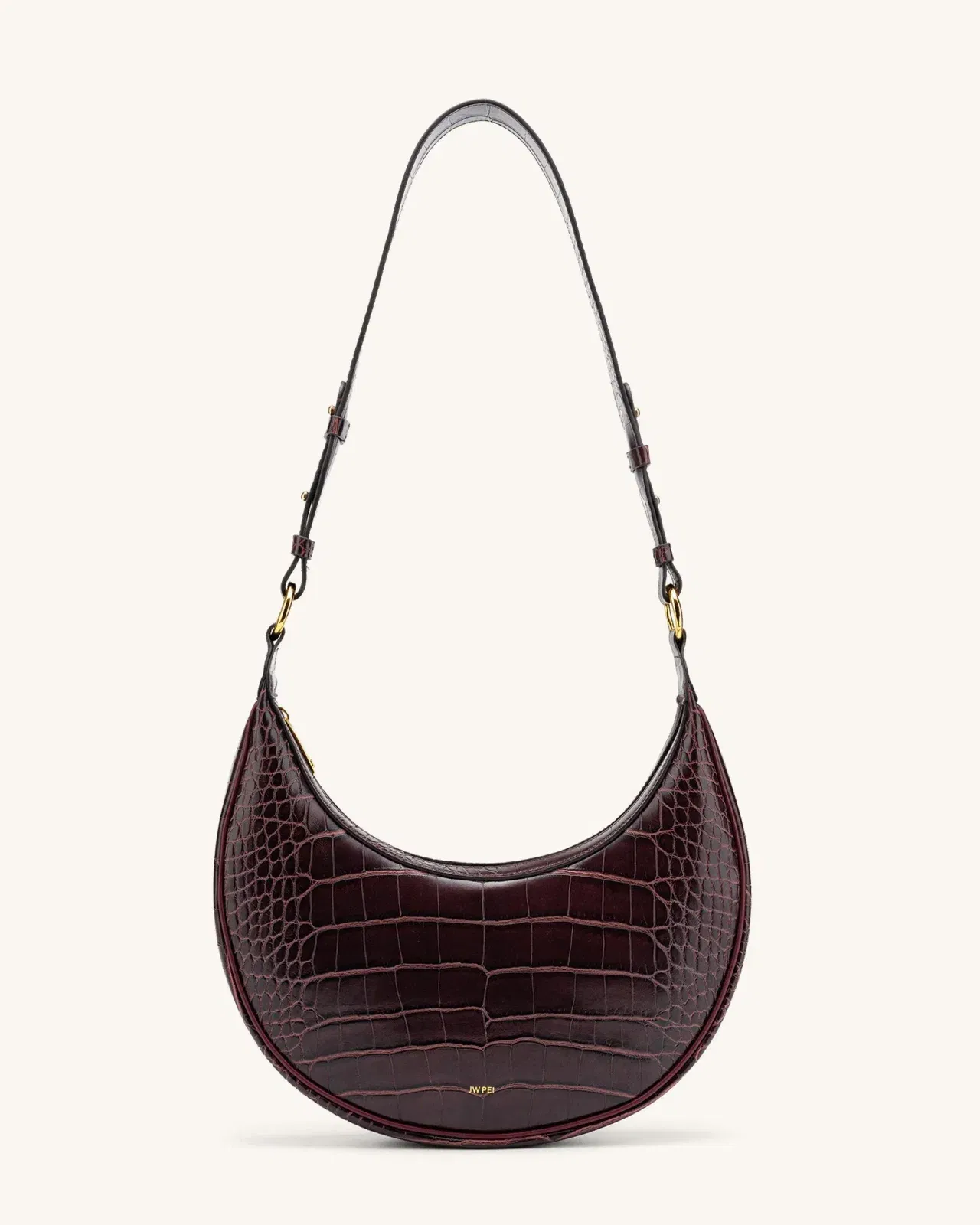 Carly Saddle Bag - Black Croc