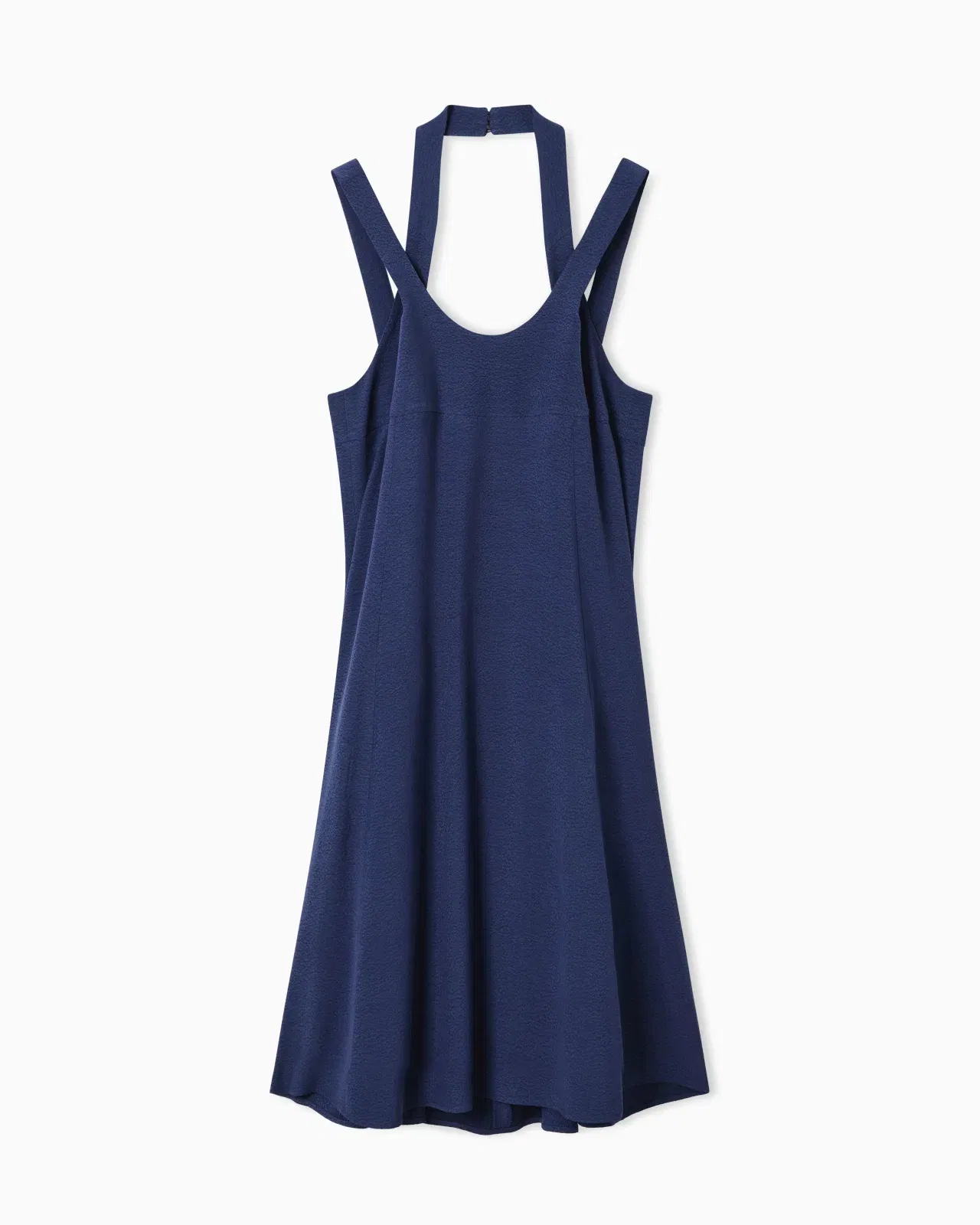 Emporio Armani flowing micro leopard spot jacquard dress