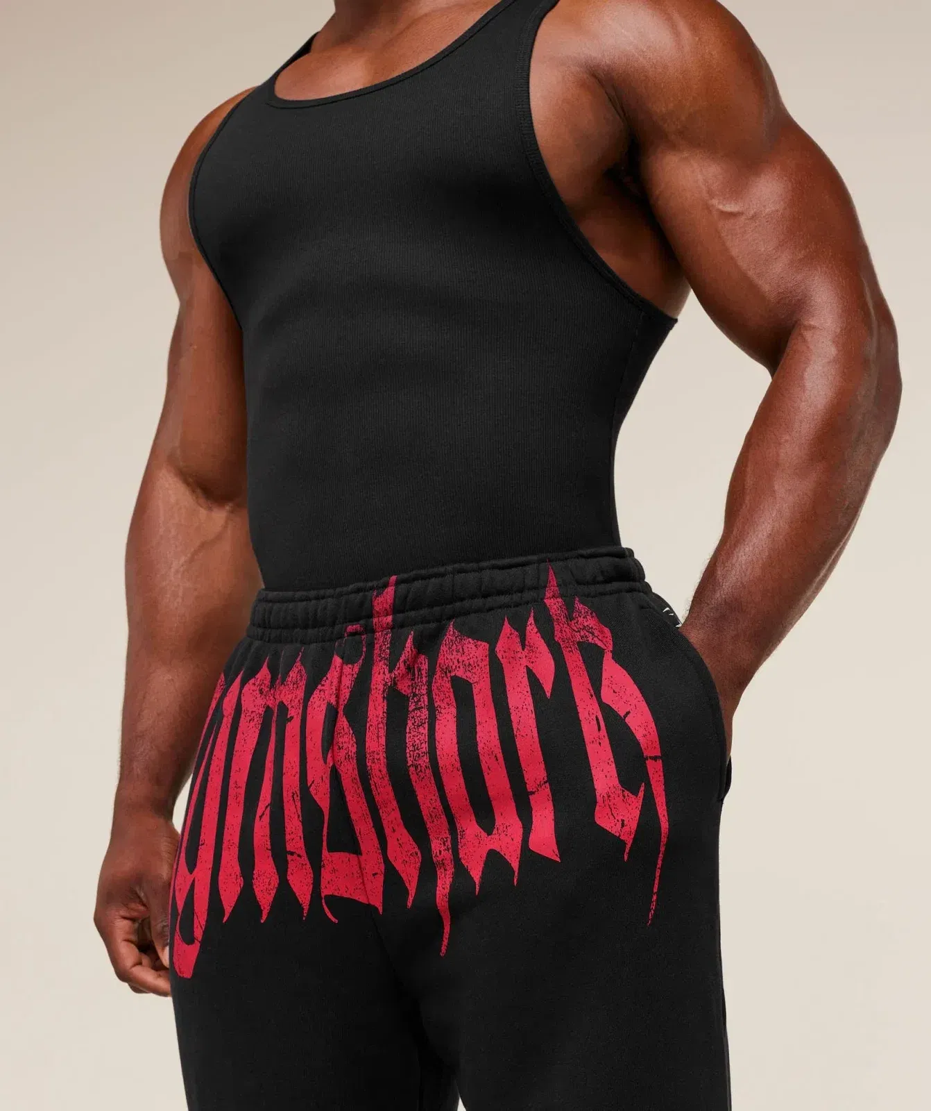 Gymshark Fade Graphic Straight Leg Jogger - GS Black