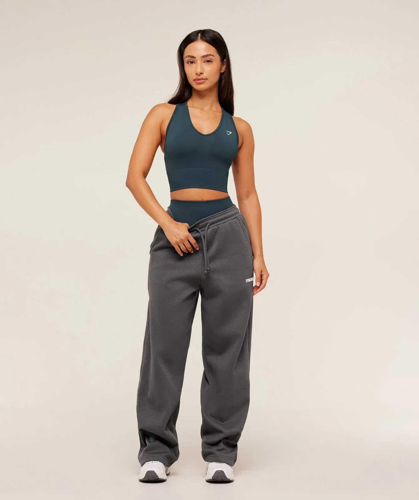 Gymshark Cosy Luxe Straight Leg Short Joggers - Onyx Grey