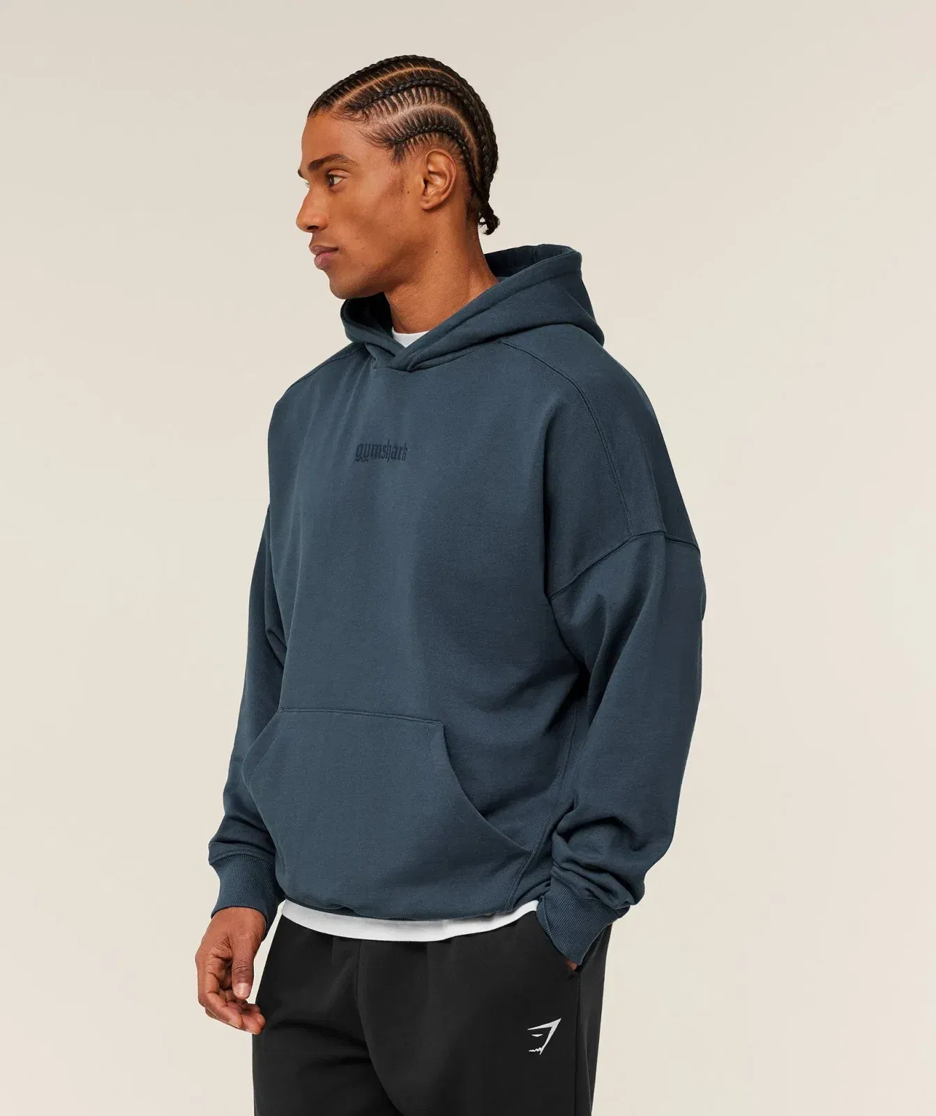 Gymshark Olde English Hoodie - GS Stealth Blue