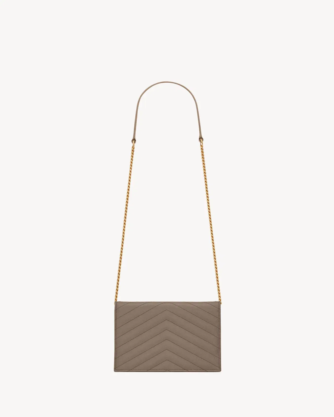 CASSANDRE Envelope Chain Wallet in Grain De Poudre leather