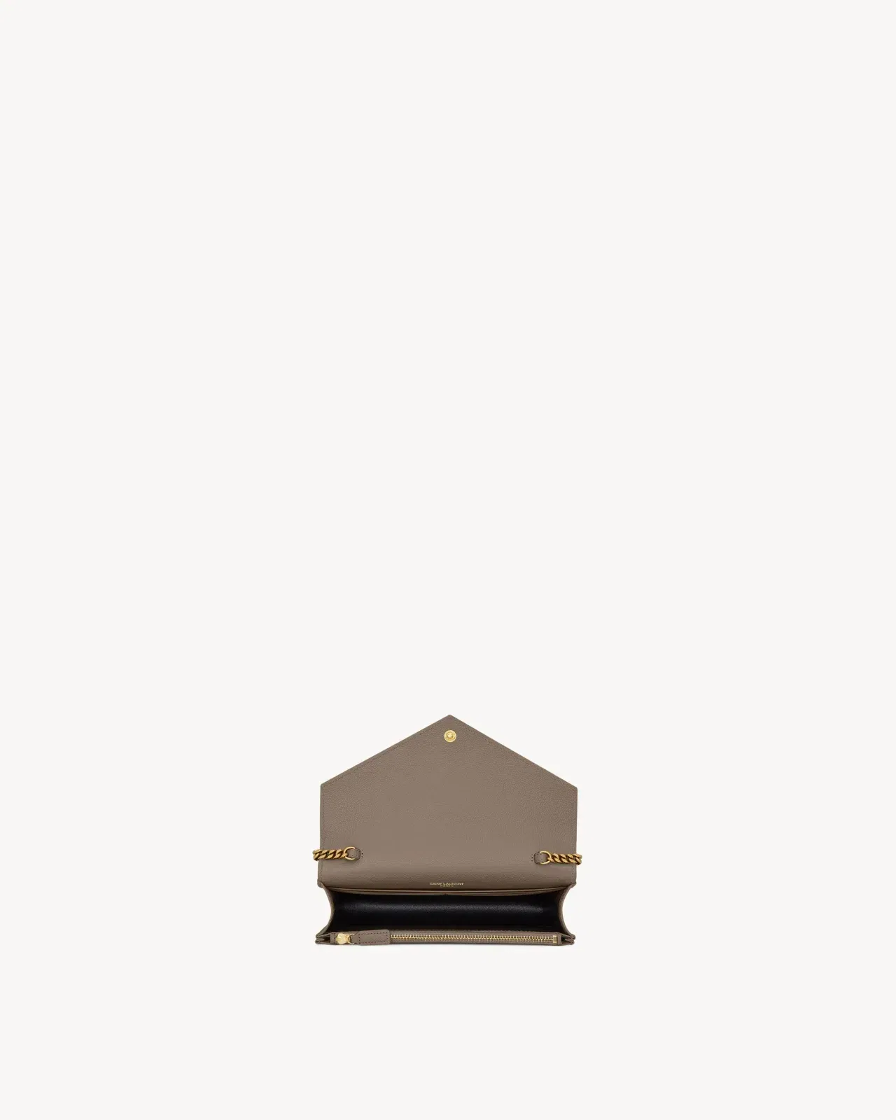 CASSANDRE Envelope Chain Wallet in Grain De Poudre leather