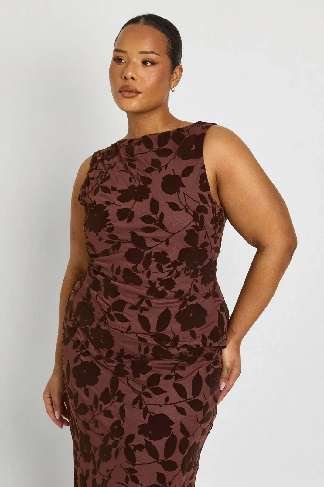 Plus Devore Sleeveless Top