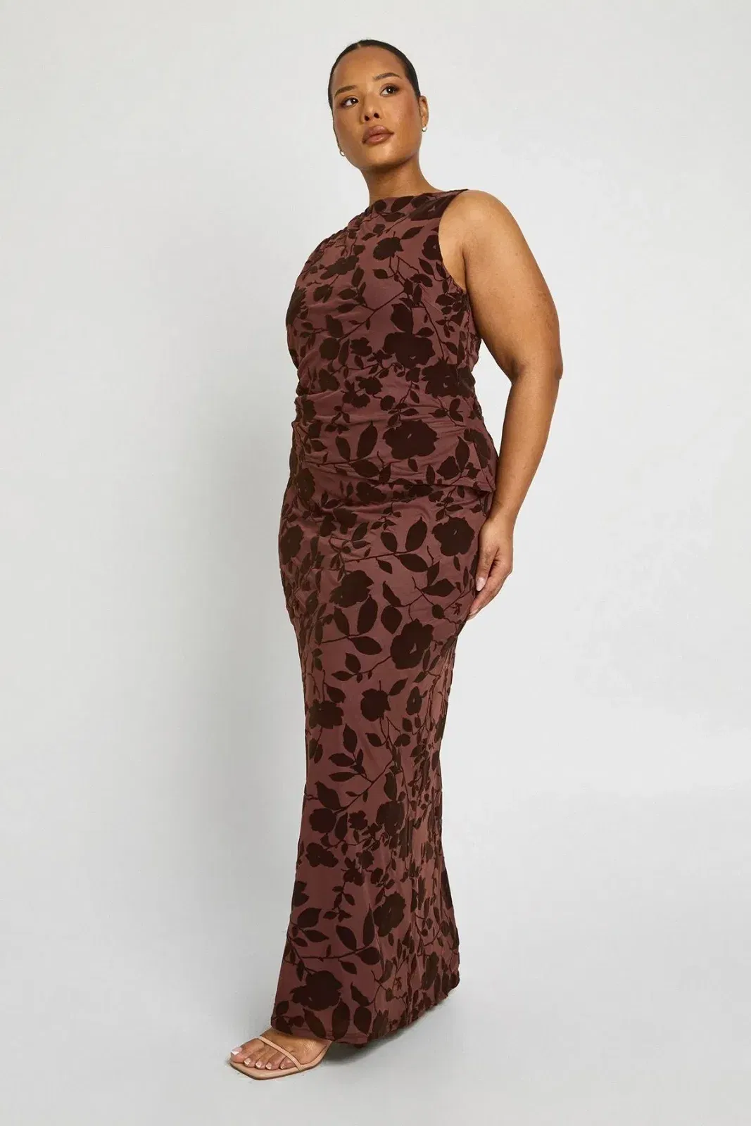 Plus Devore Sleeveless Top