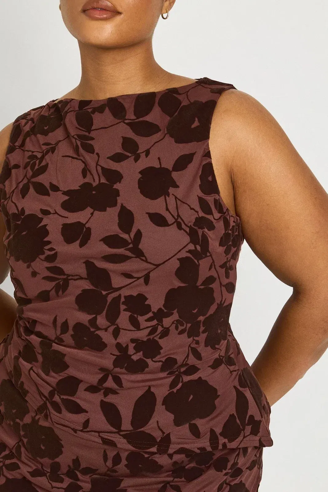 Plus Devore Sleeveless Top