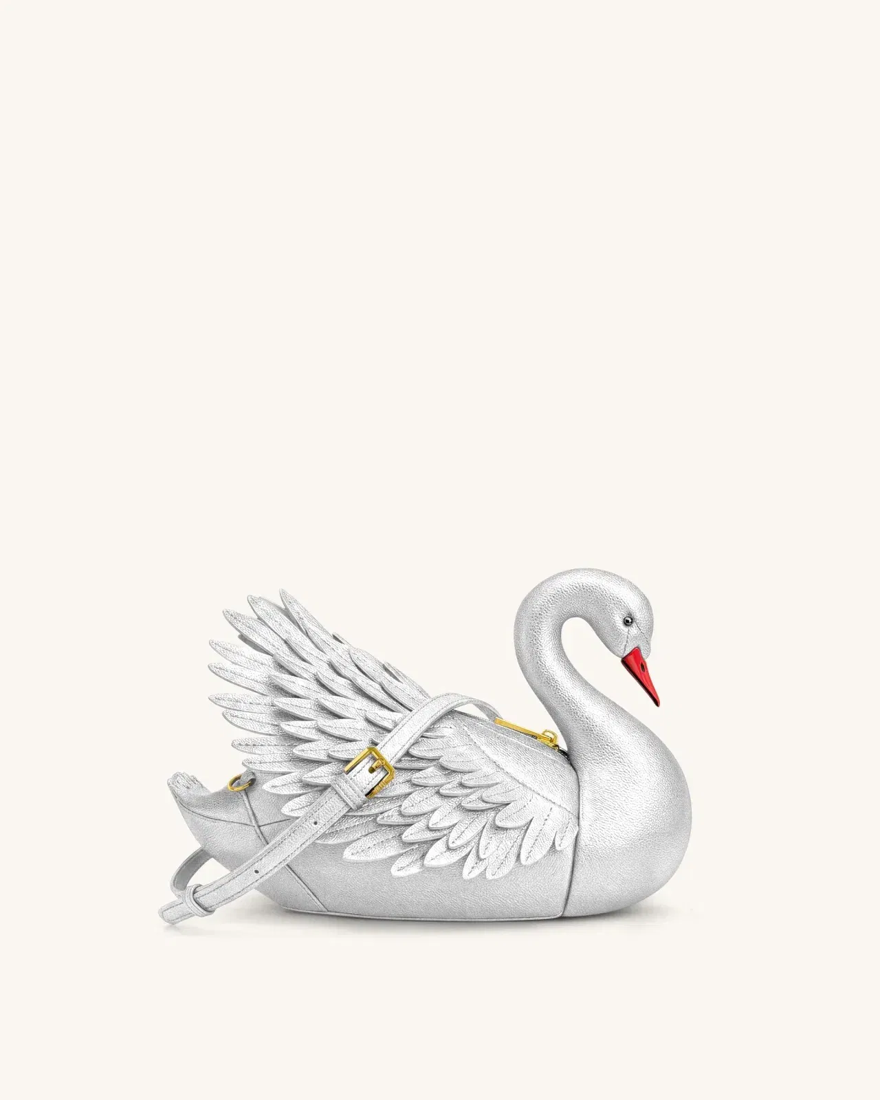 Alani Swan Shaped Crossbody Bag - White