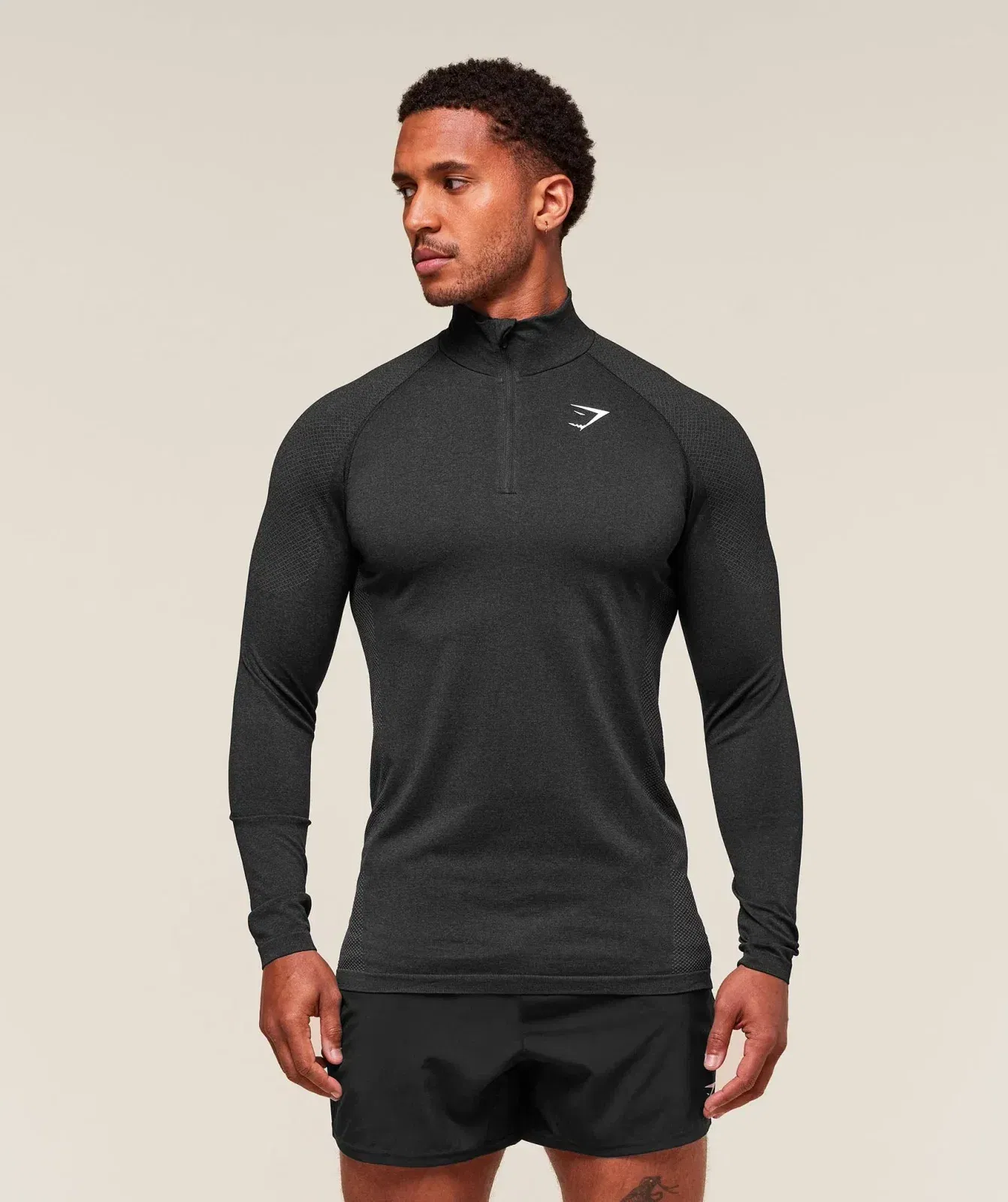 Gymshark Vital 1/4 Zip - Black/Silhouette Grey
