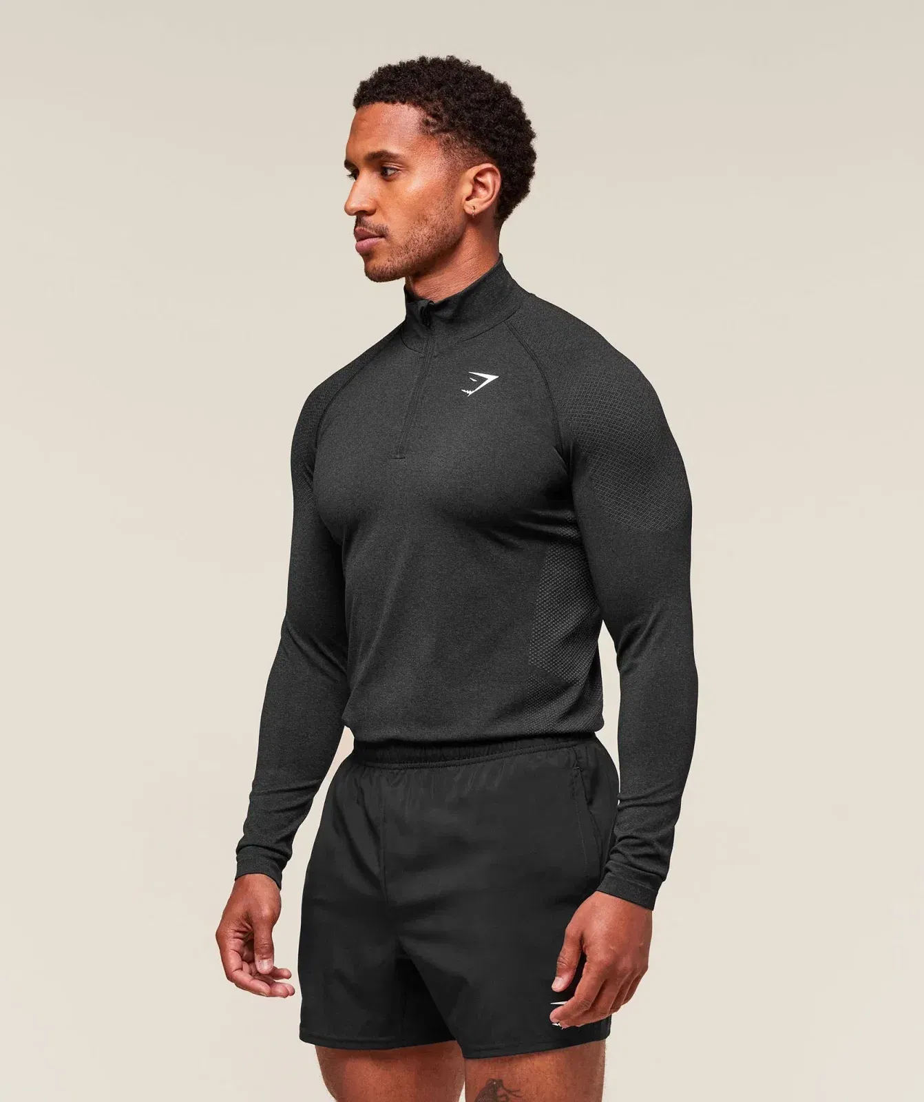 Gymshark Vital 1/4 Zip - Black/Silhouette Grey